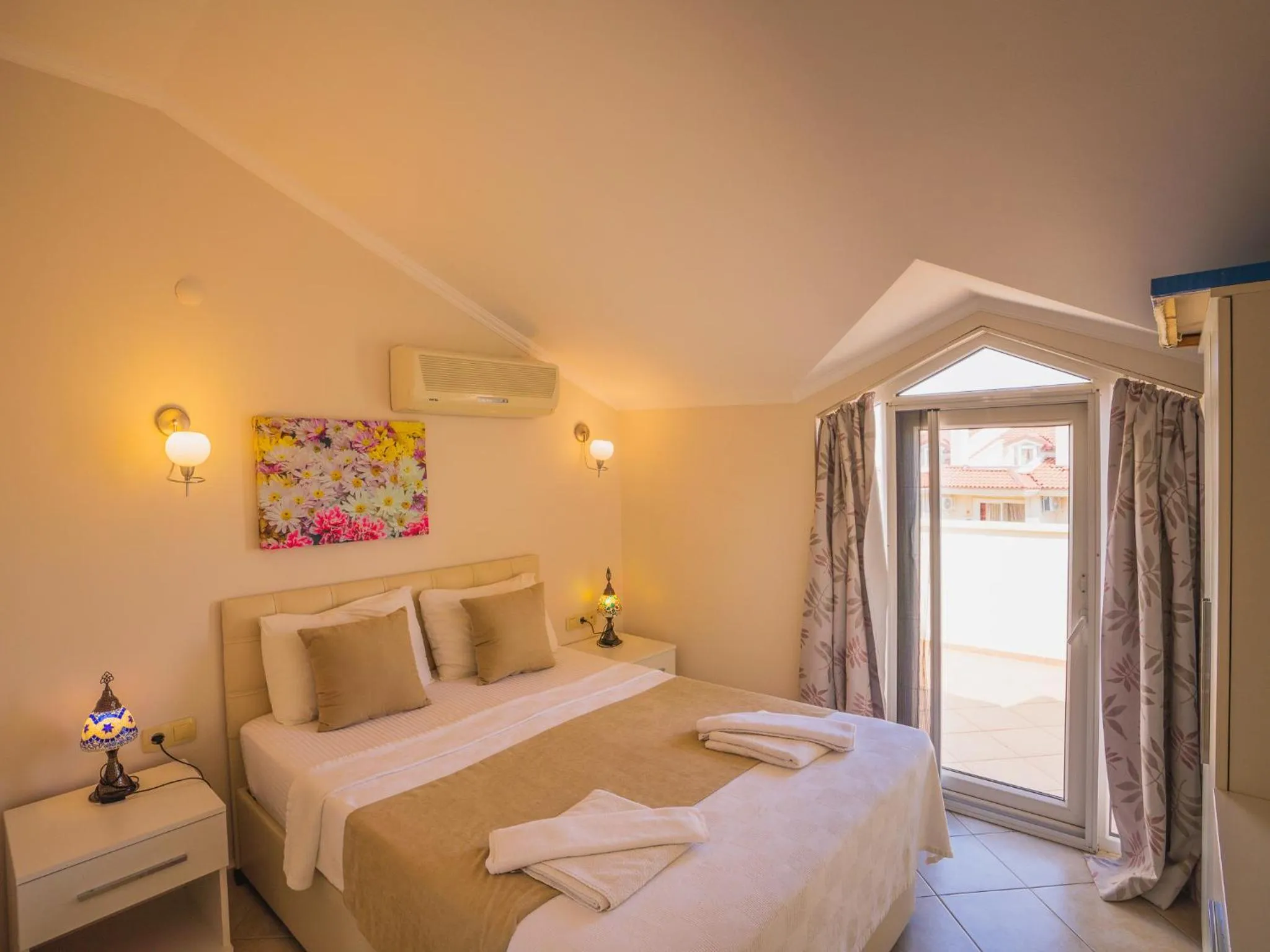 Bed in Sunset Beach Resort Aqua Lettings