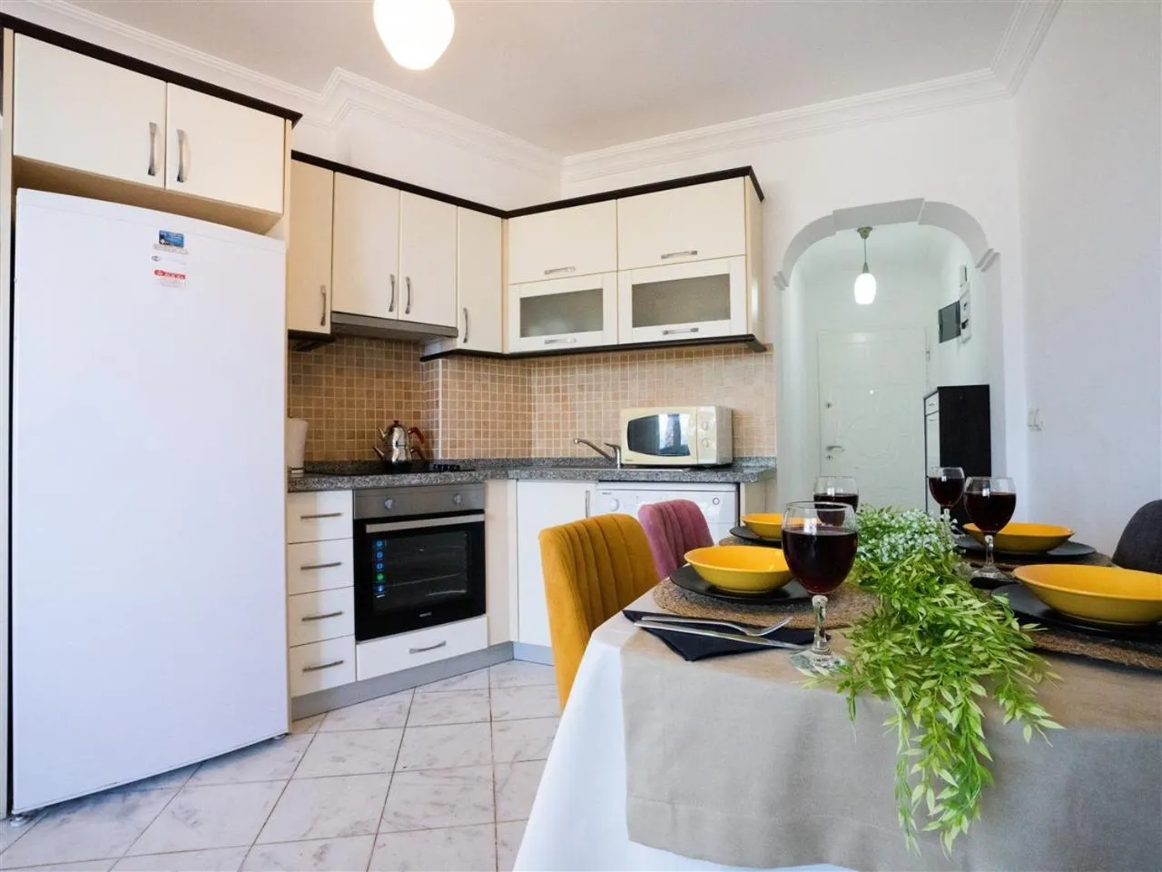 Kitchen or kitchenette in Sunset Beach Resort Aqua Lettings