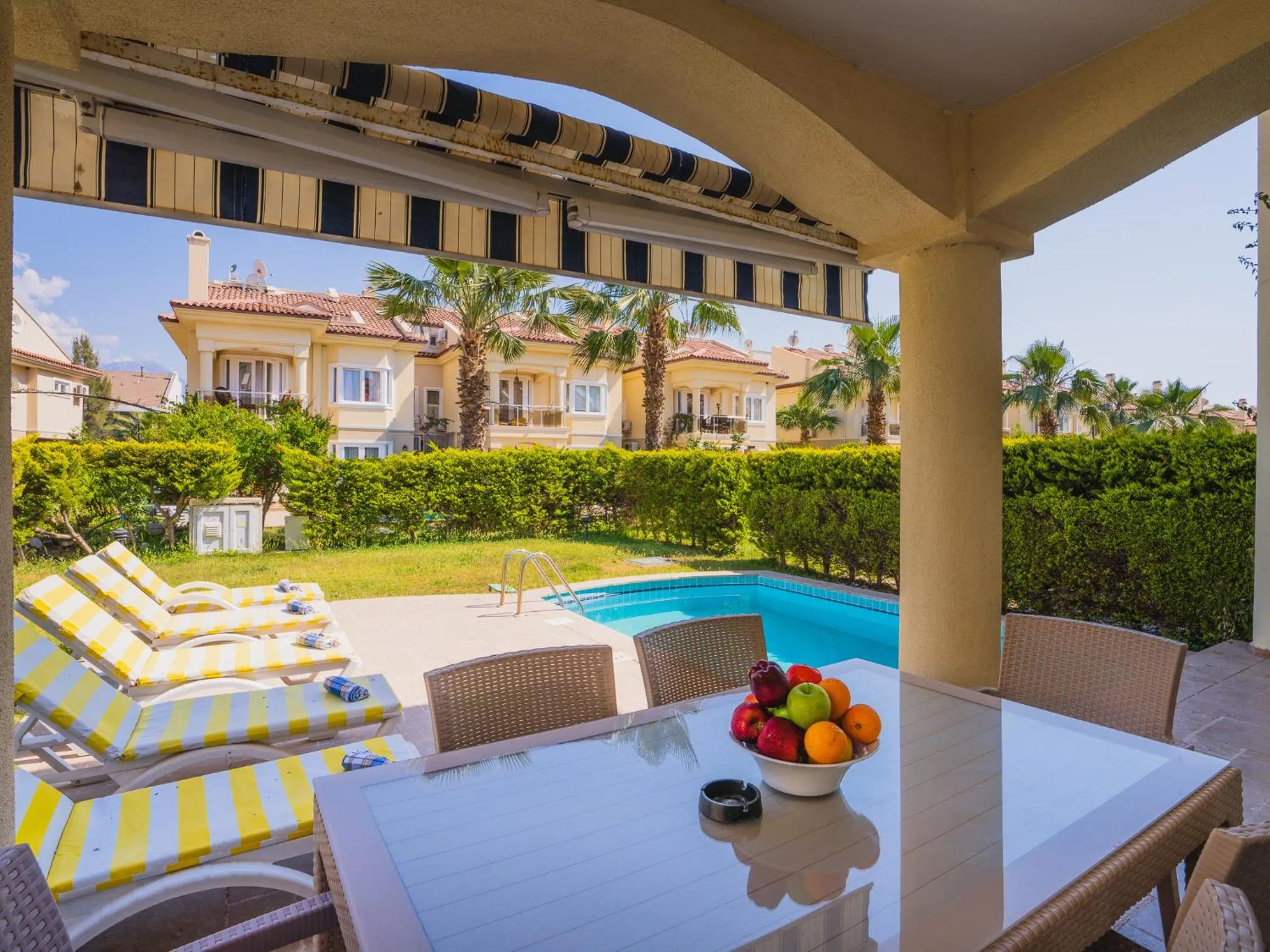 Patio in Sunset Beach Resort Aqua Lettings