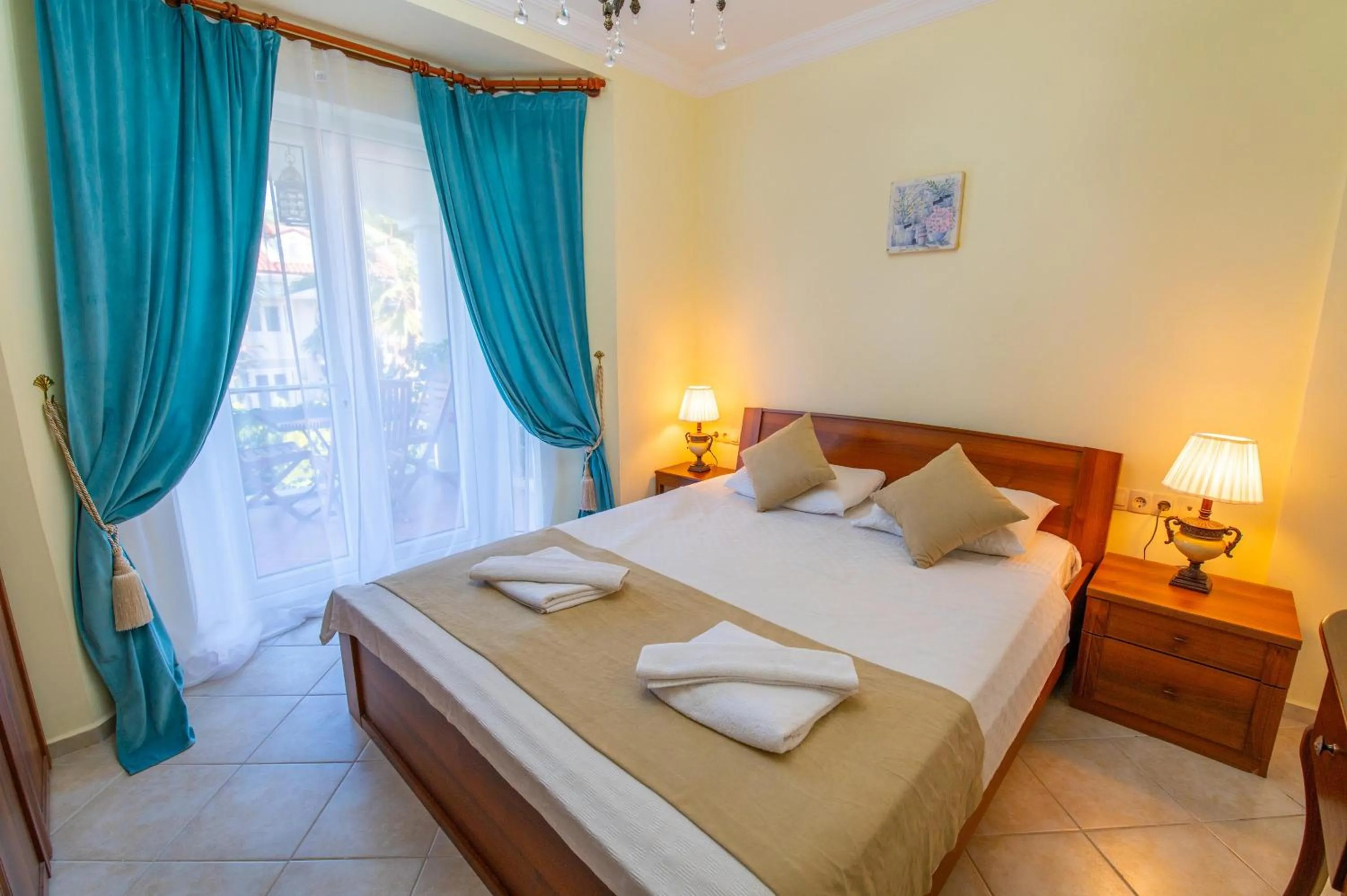Bed in Sunset Beach Resort Aqua Lettings