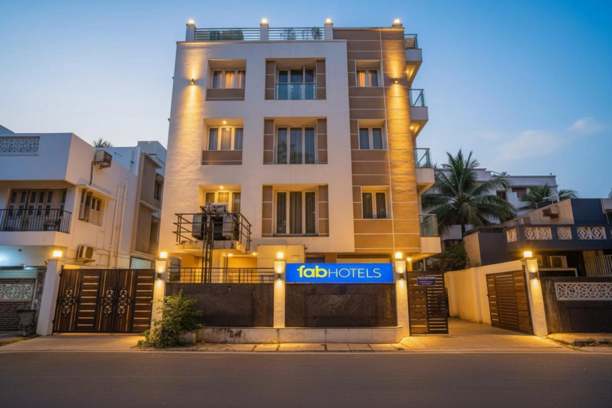 Facade/entrance in FabHotel Home Tree Service Apartment - Nr Anna Tower