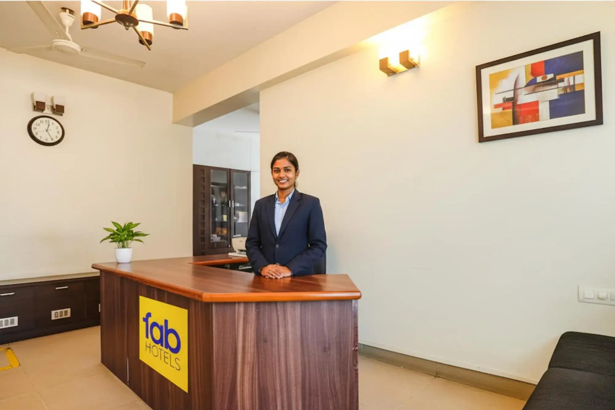 Lobby or reception in FabHotel Home Tree Service Apartment - Nr Anna Tower Lobby or reception in FabHotel Home Tree Service Apartment - Nr Anna Tower