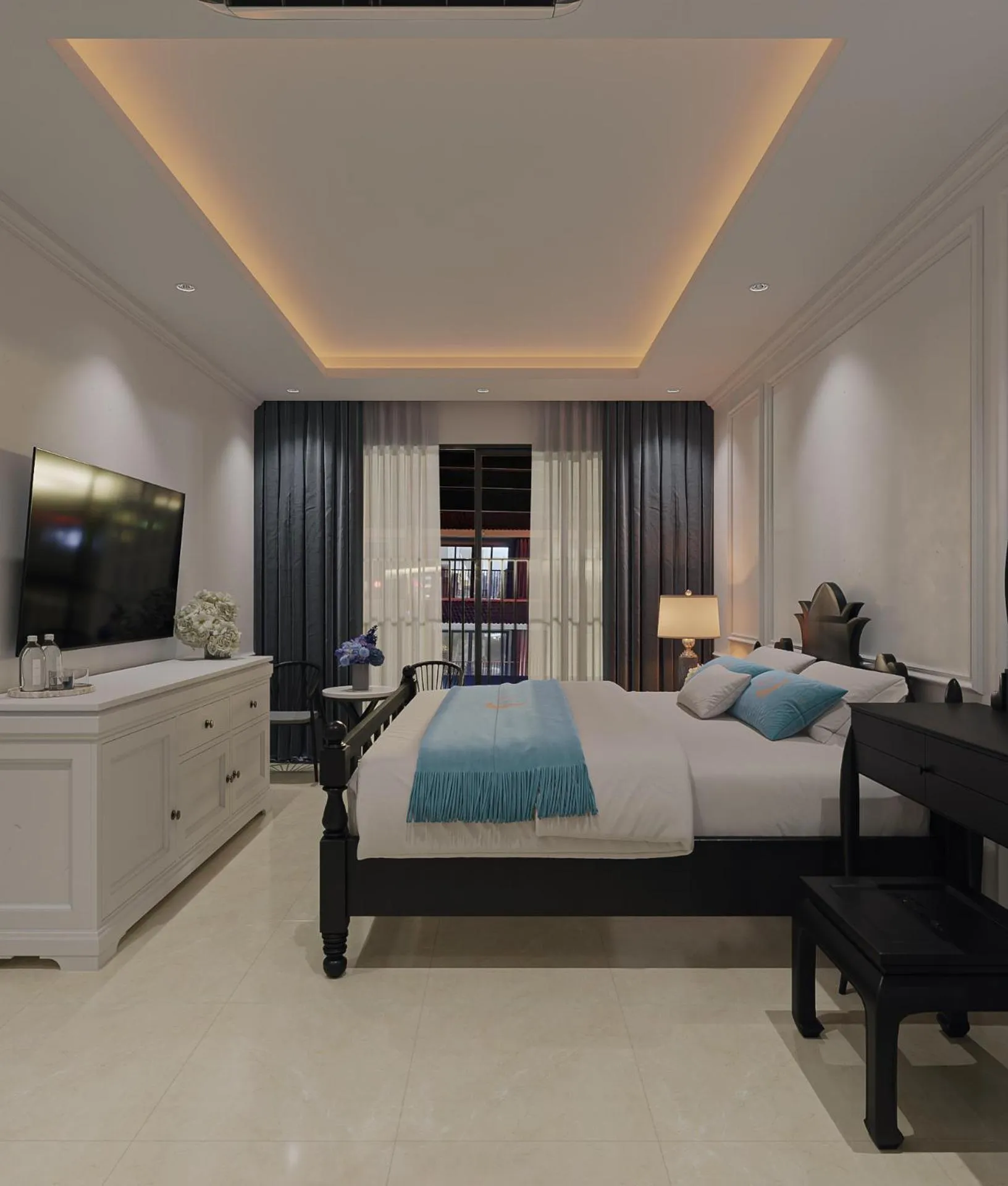 Bedroom, Bed in Luna Oriental