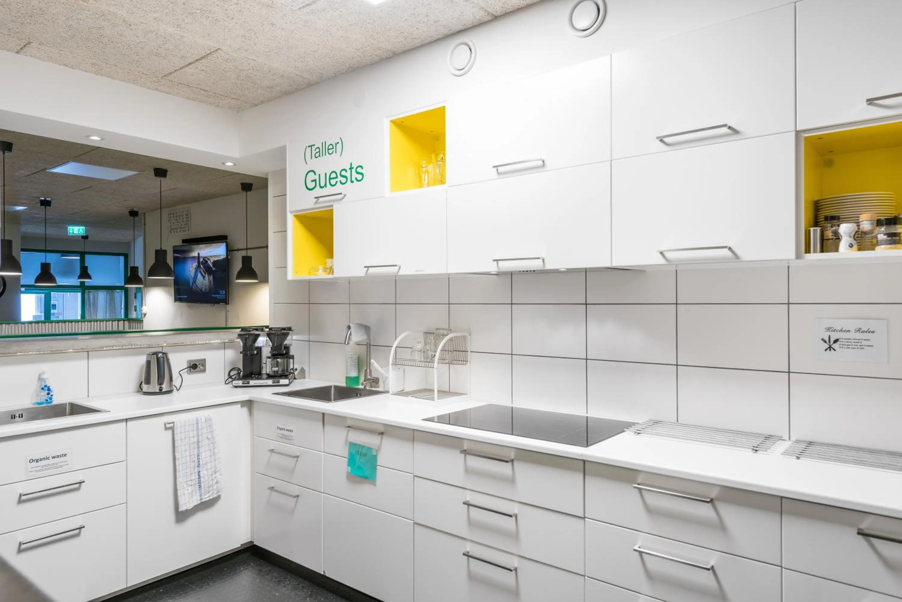 Communal kitchen in Winstrup Hostel