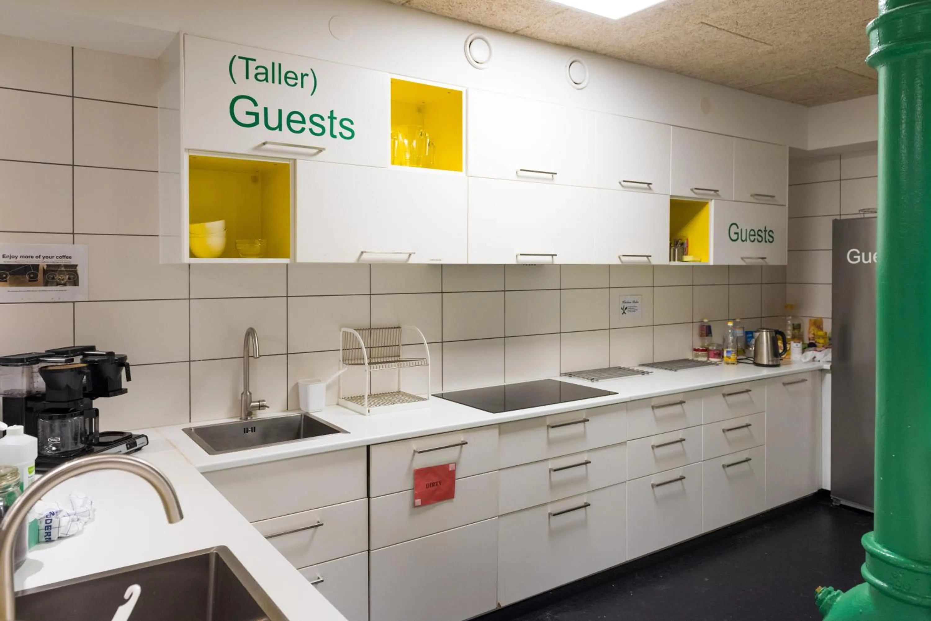 Communal kitchen in Winstrup Hostel