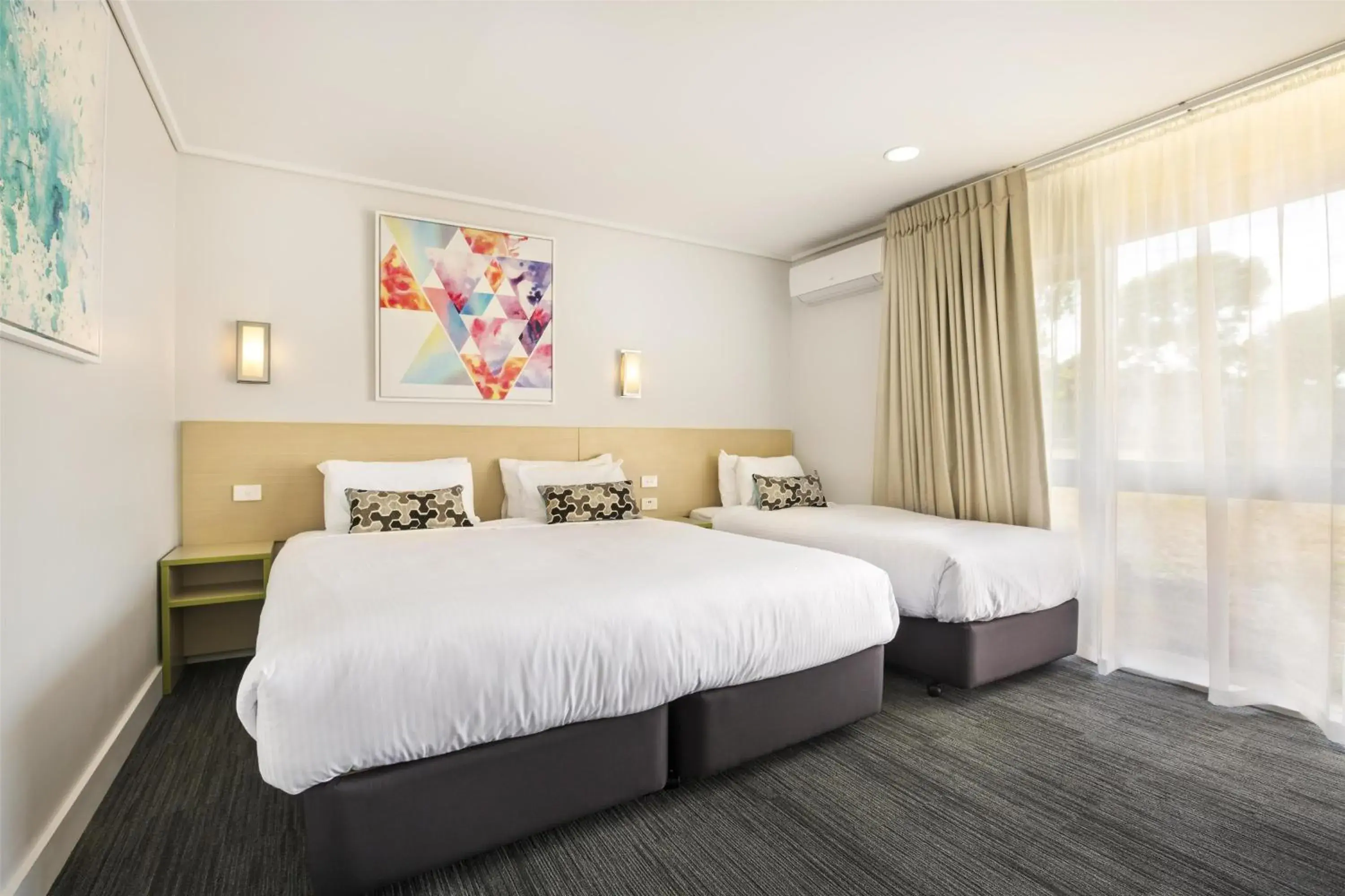 Bedroom, Bed in Nightcap at Coolaroo Hotel Bedroom, Bed in Nightcap at Coolaroo Hotel