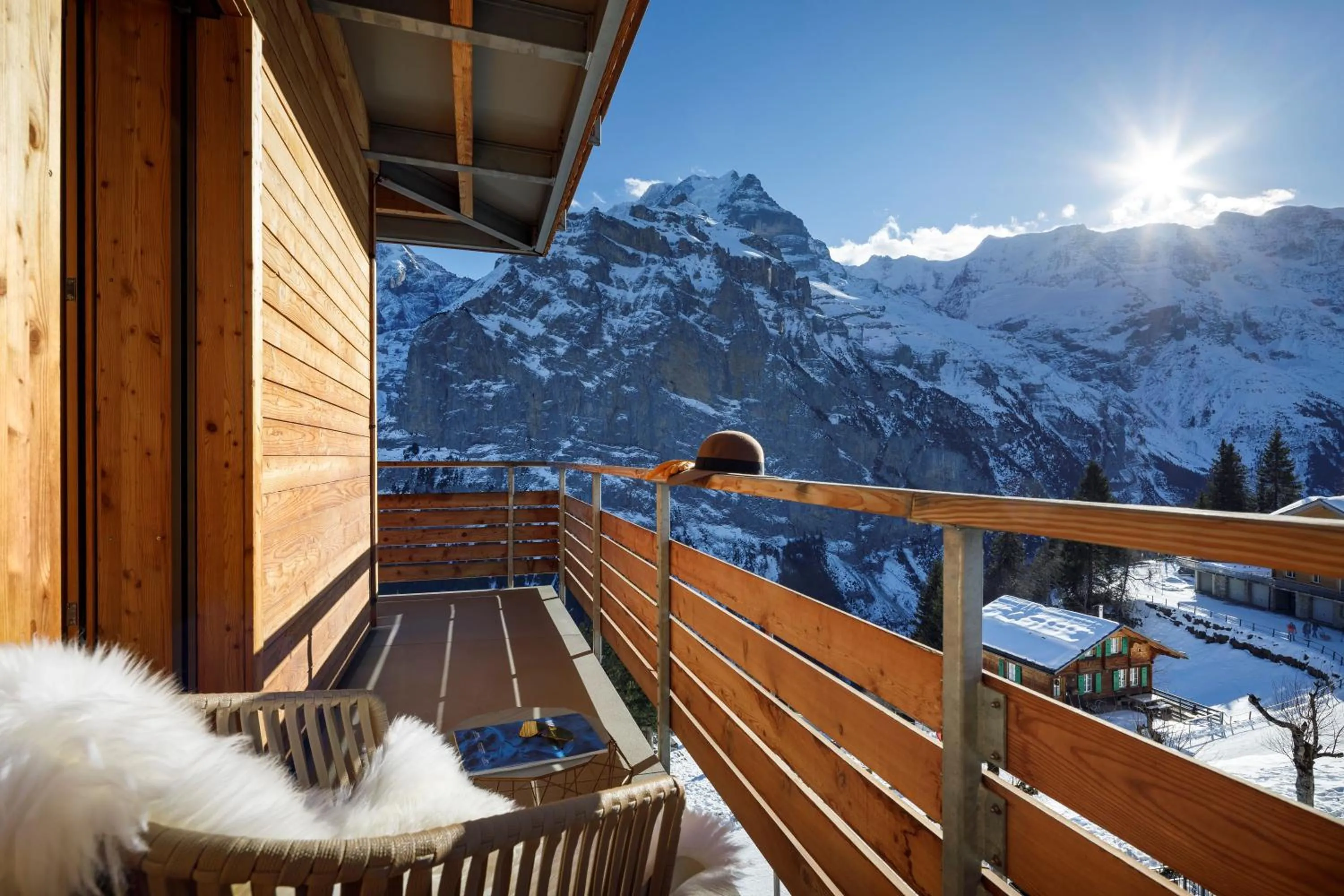 Balcony/Terrace in Eiger Mürren Swiss Quality Hotel