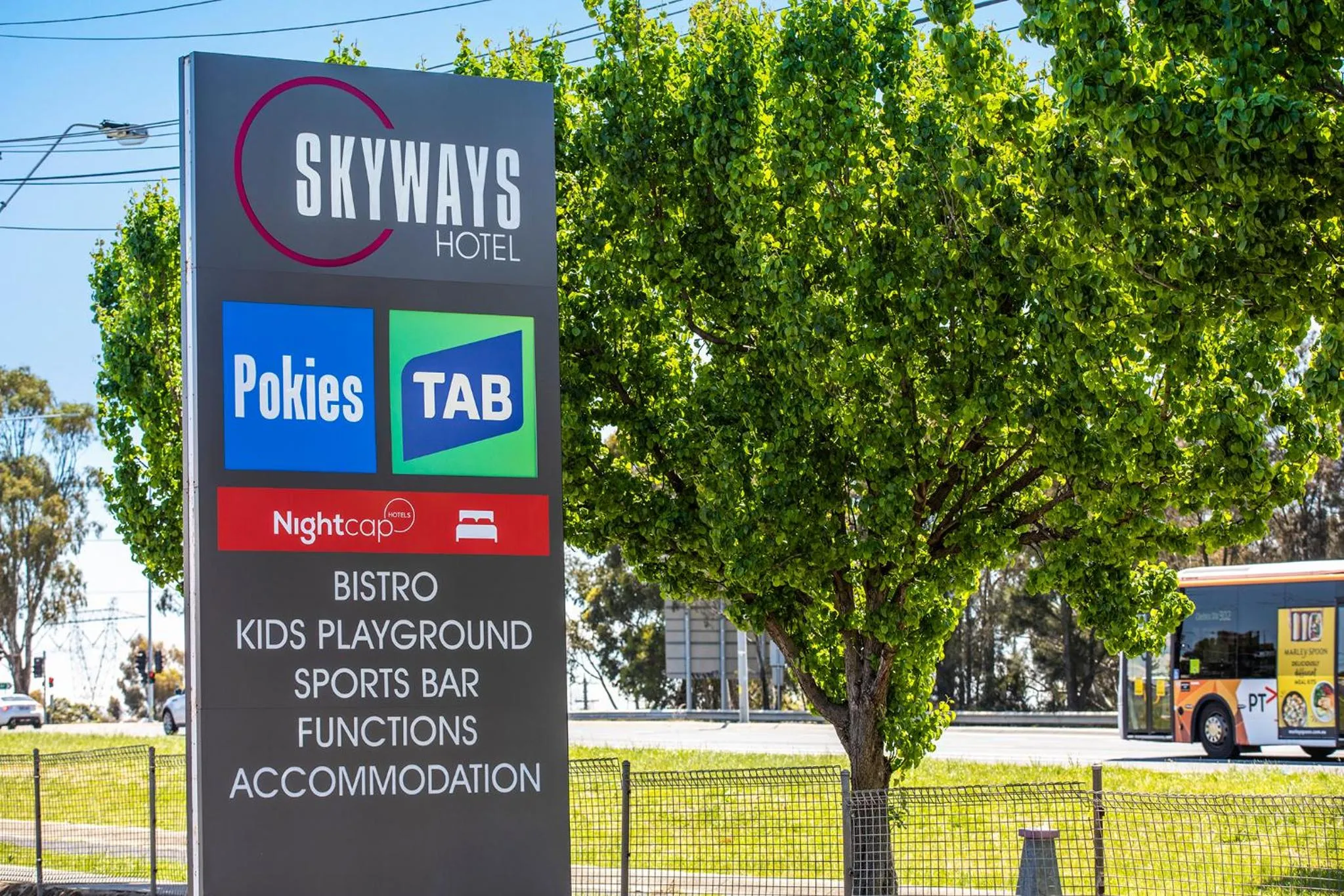 Property logo or sign in Nightcap at Skyways Hotel