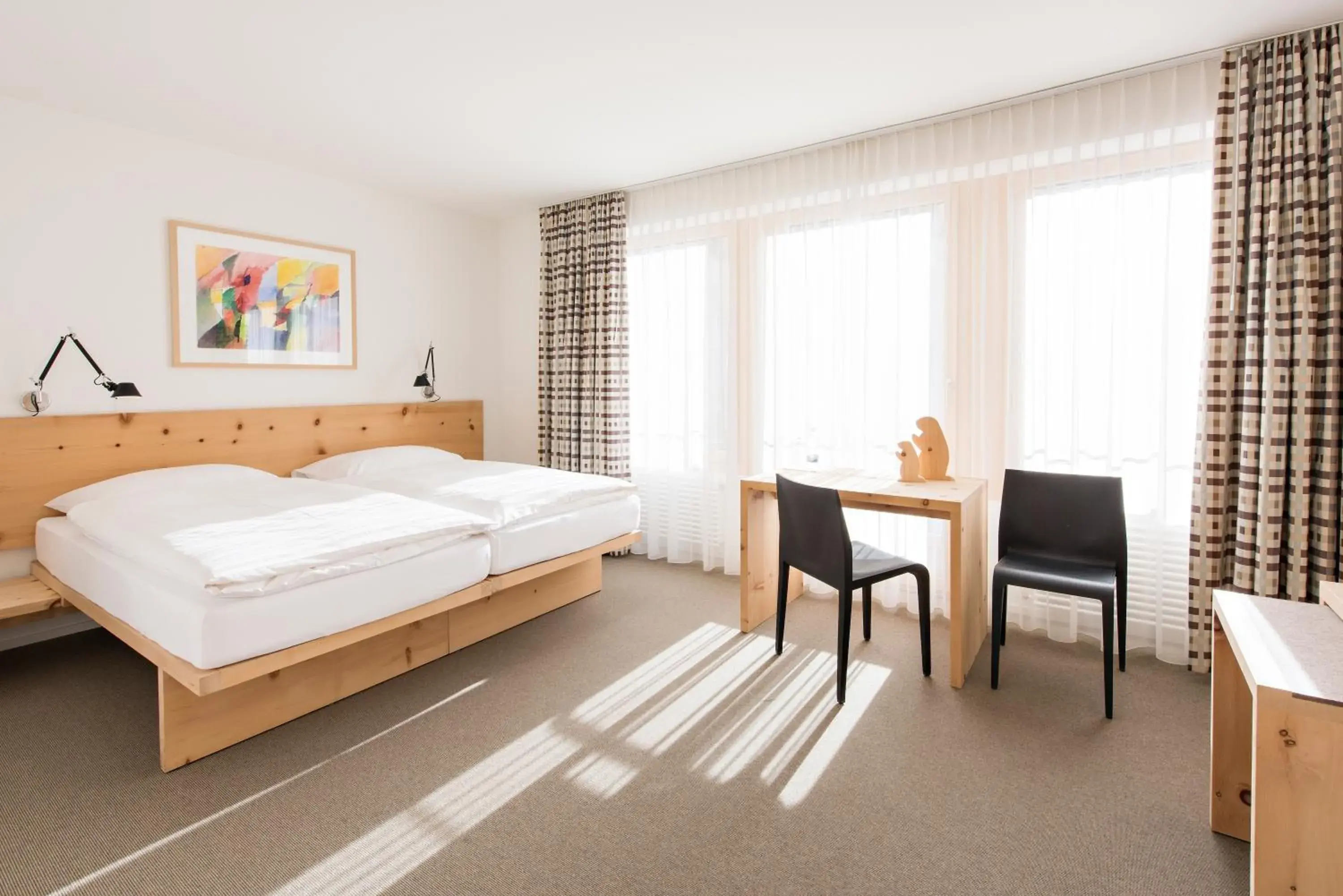 Bed in Hauser Hotel St. Moritz Bed in Hauser Hotel St. Moritz