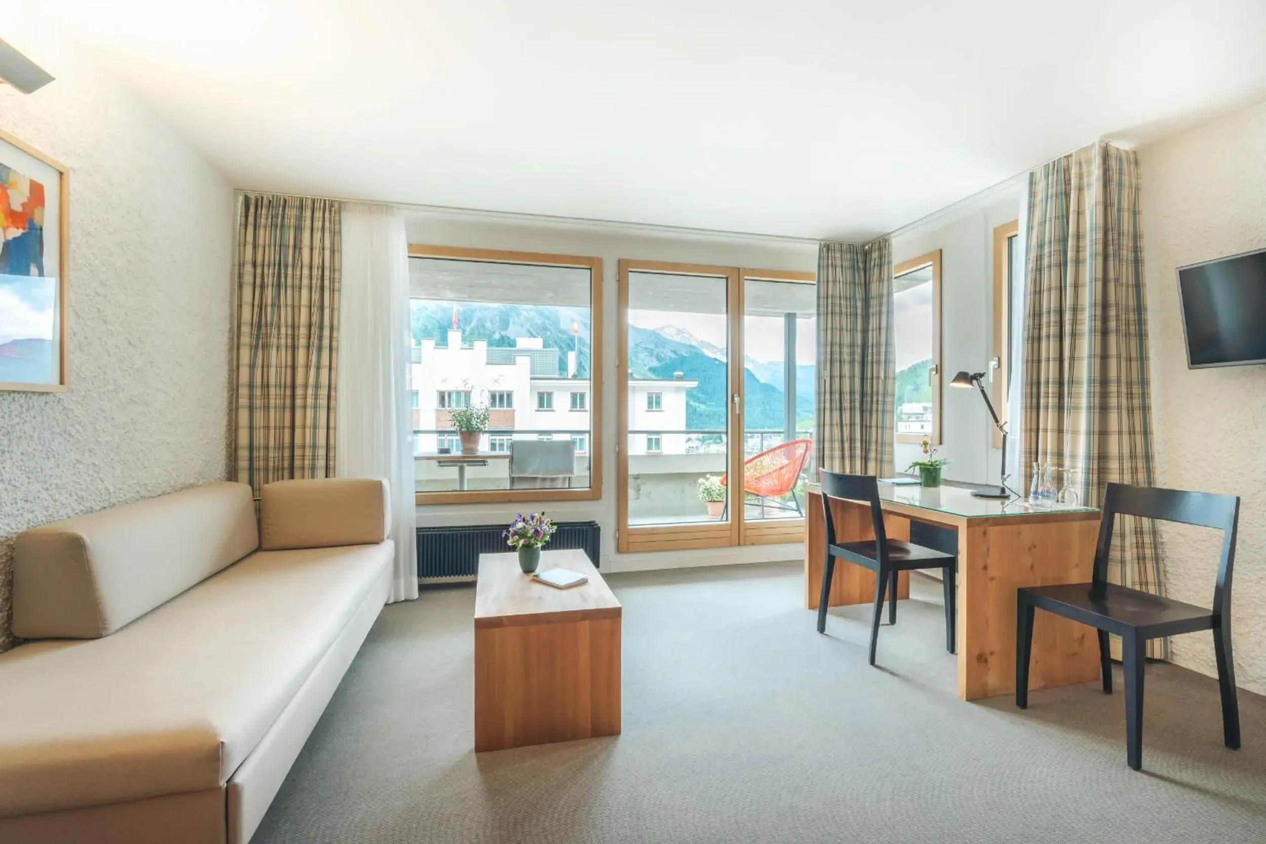 Bed in Hauser Hotel St. Moritz Bed in Hauser Hotel St. Moritz