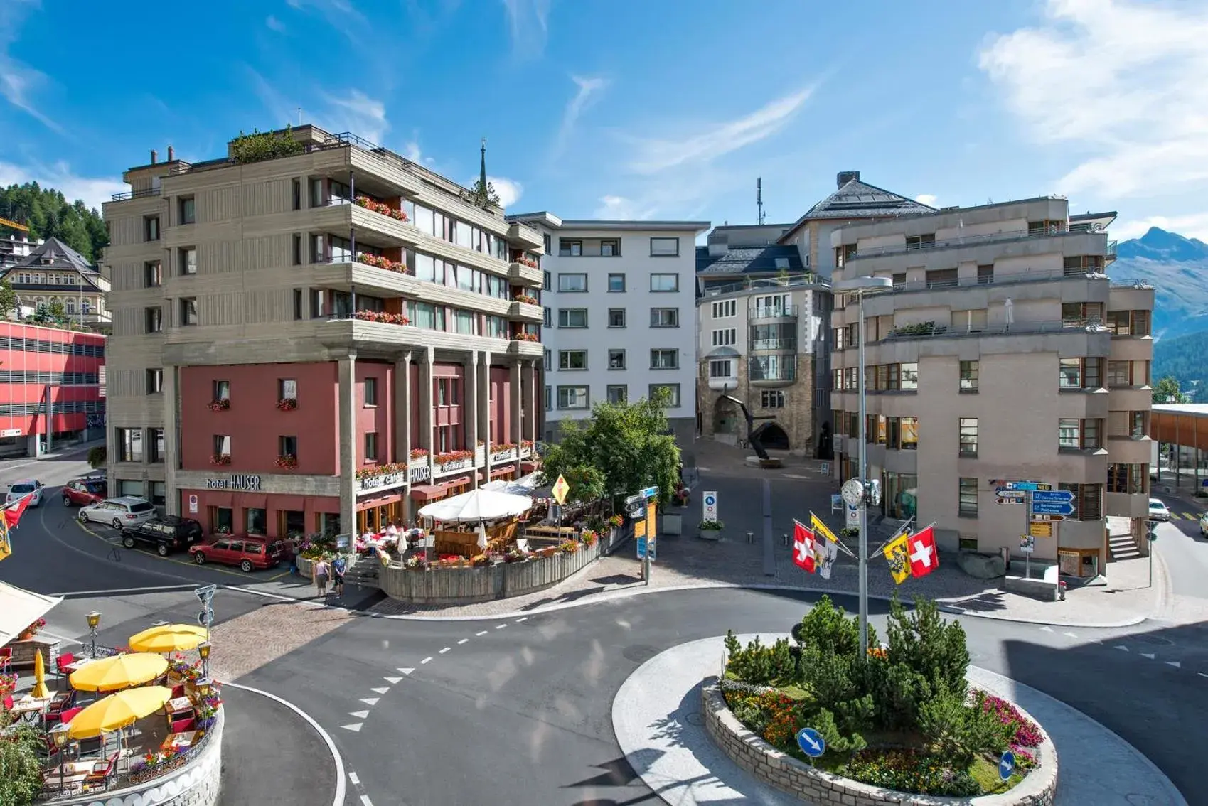 Property building in Hauser Hotel St. Moritz Property building in Hauser Hotel St. Moritz