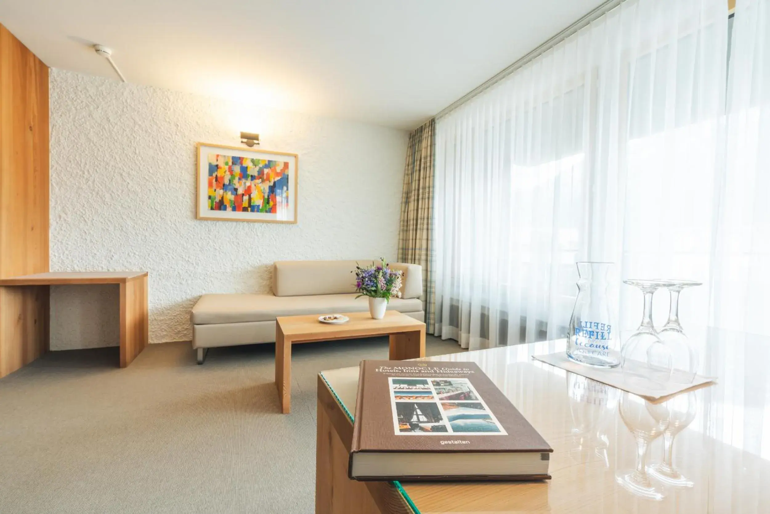 Living room in Hauser Hotel St. Moritz Living room in Hauser Hotel St. Moritz