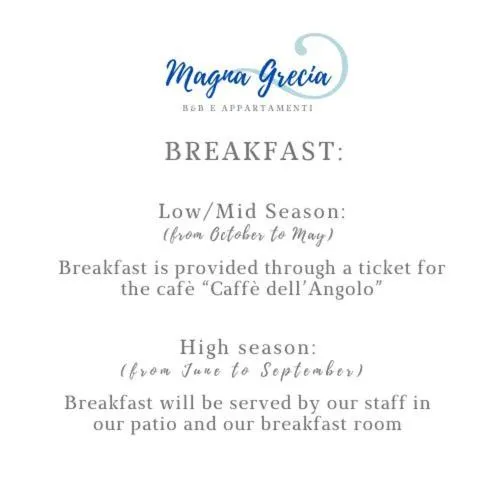 Breakfast in Magna Grecia B&B e Appartamenti