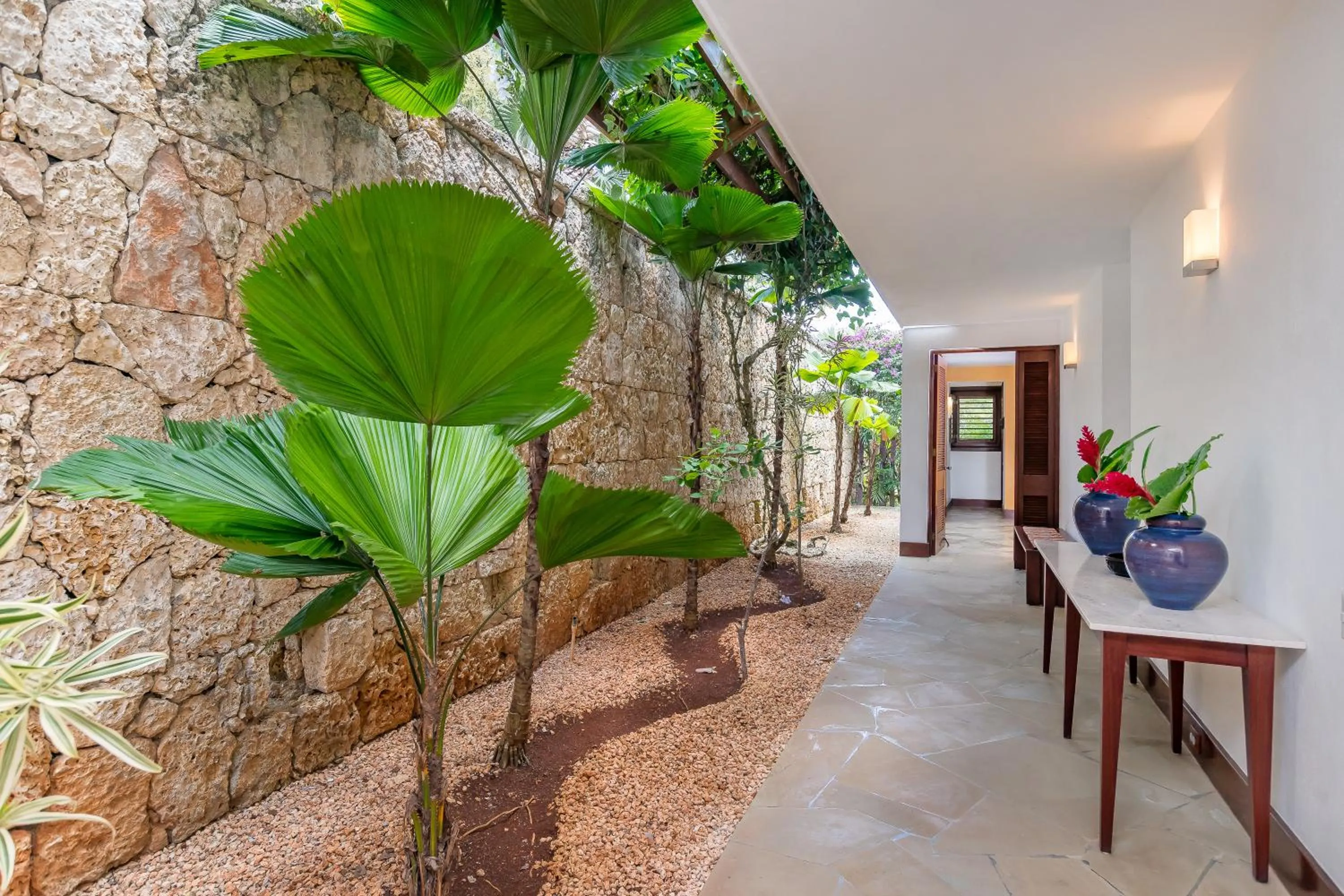 Patio in Unique Villa with Ocean and River Views - Staff & Golf Carts