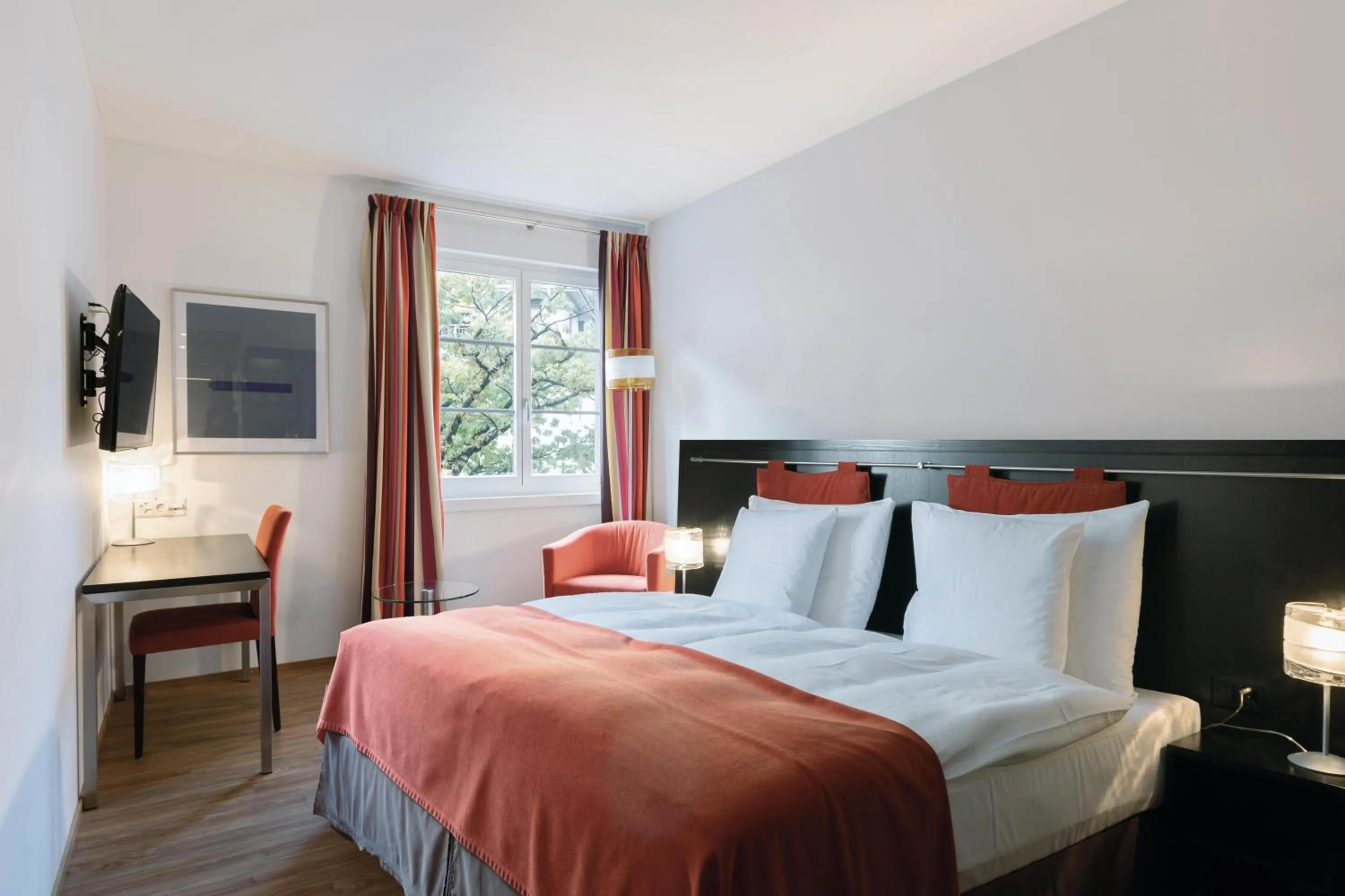 Bed in Sorell Hotel Tamina Bad Ragaz