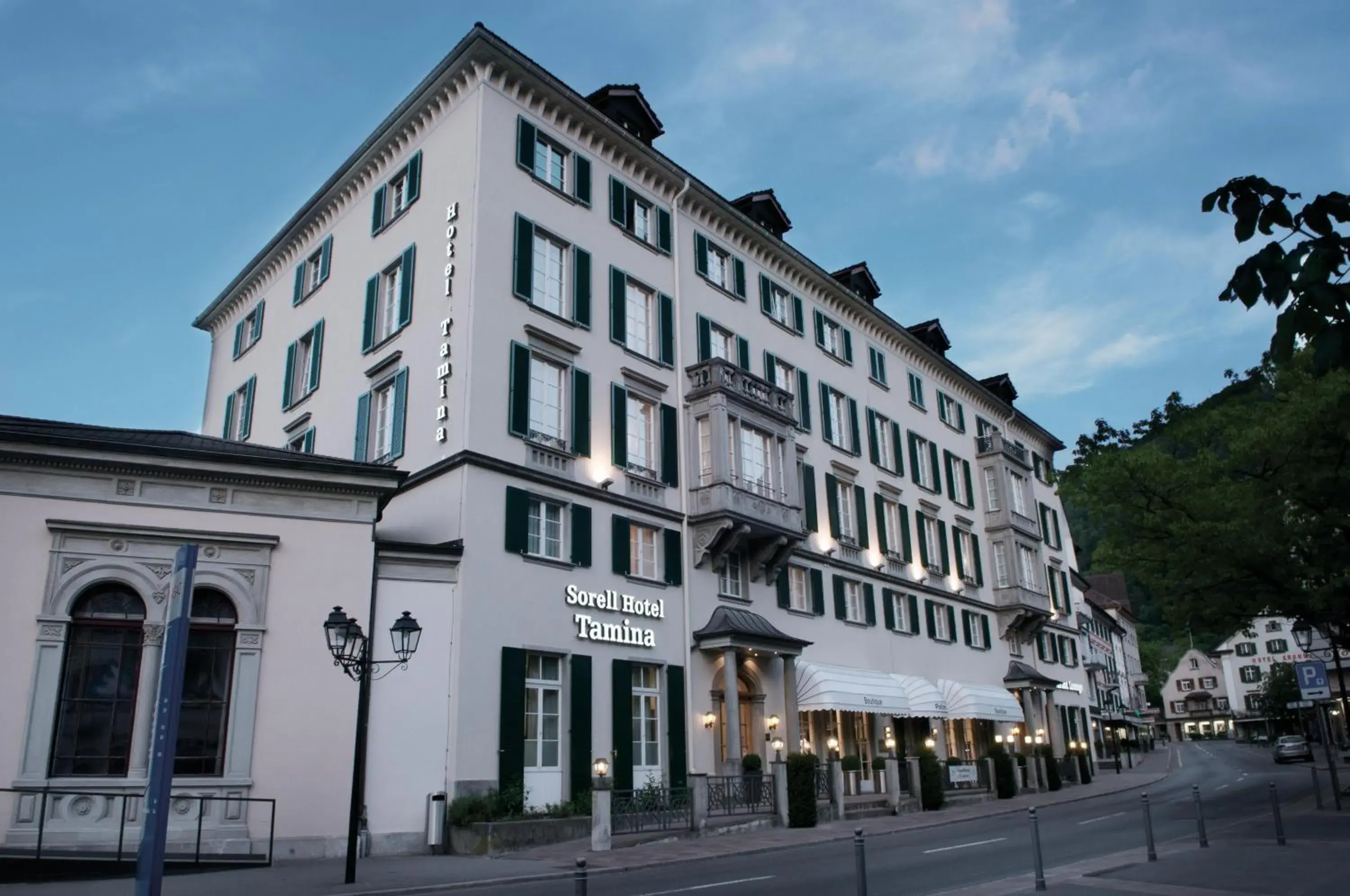 Property building in Sorell Hotel Tamina Bad Ragaz Property building in Sorell Hotel Tamina Bad Ragaz