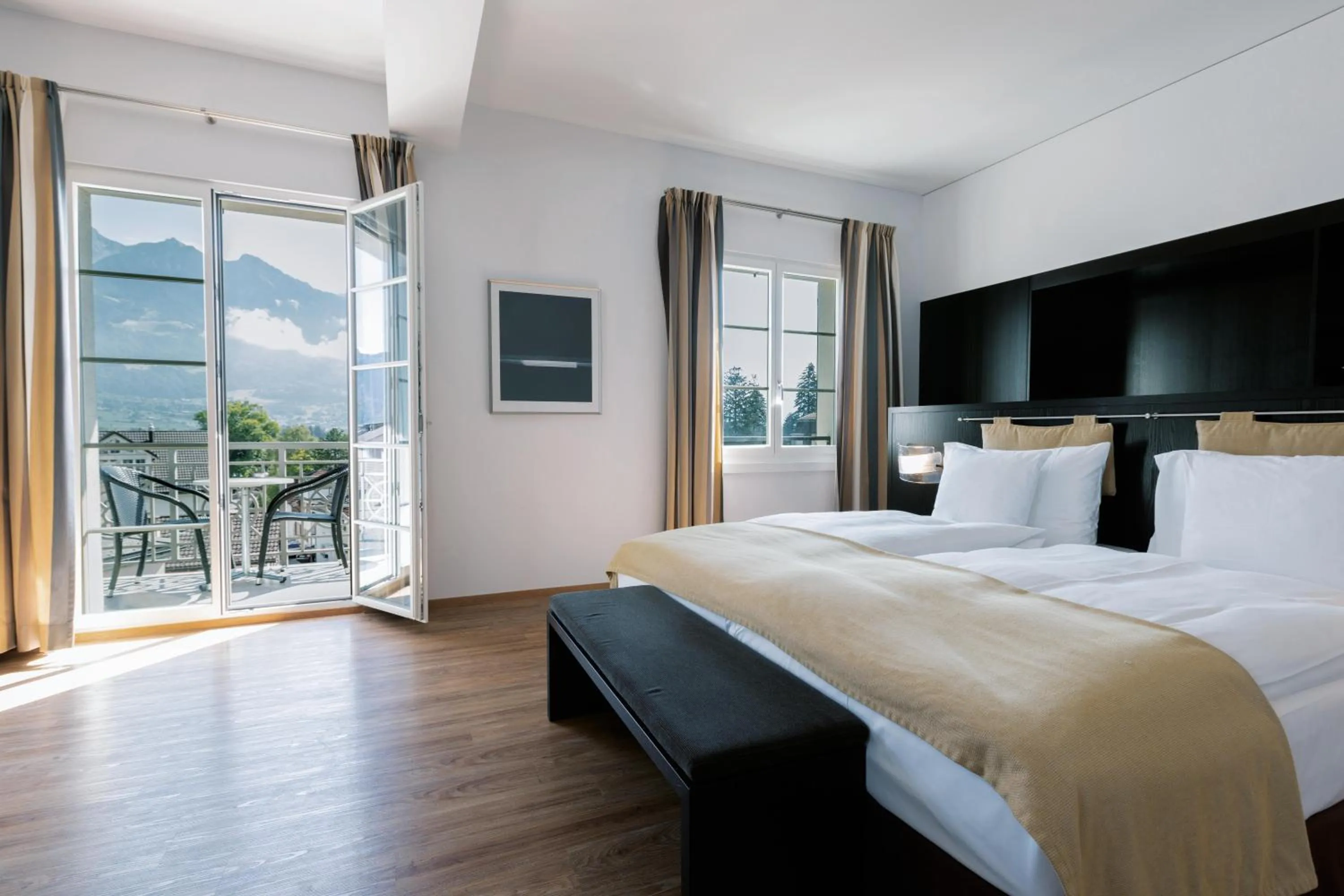 Bed in Sorell Hotel Tamina Bad Ragaz