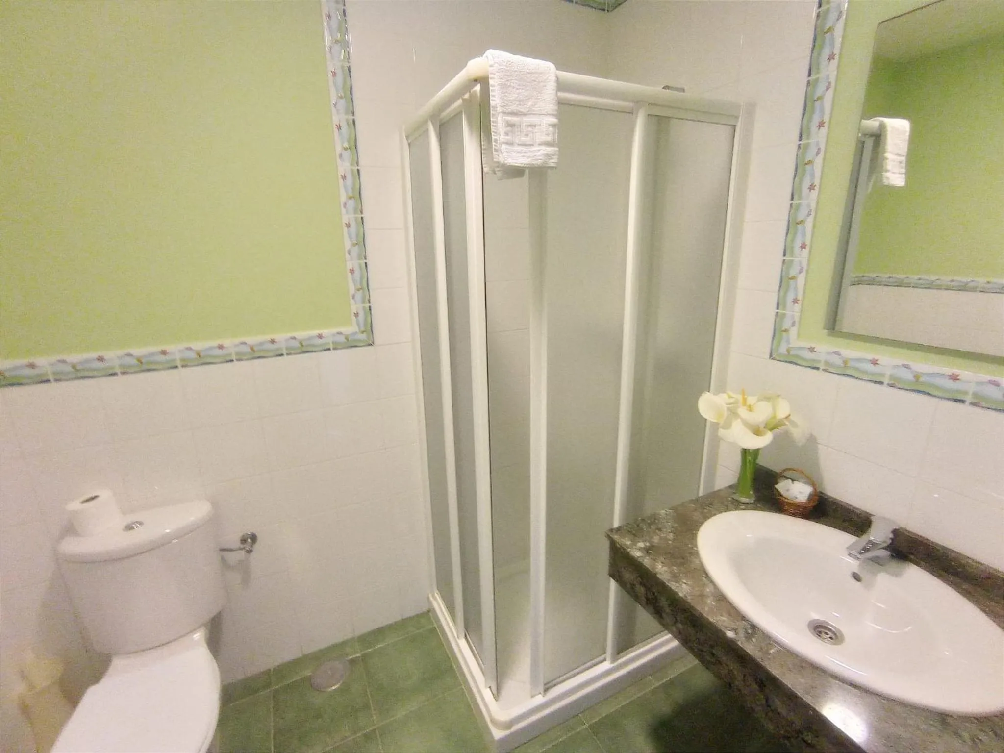 Bathroom in Hotel A Raiña