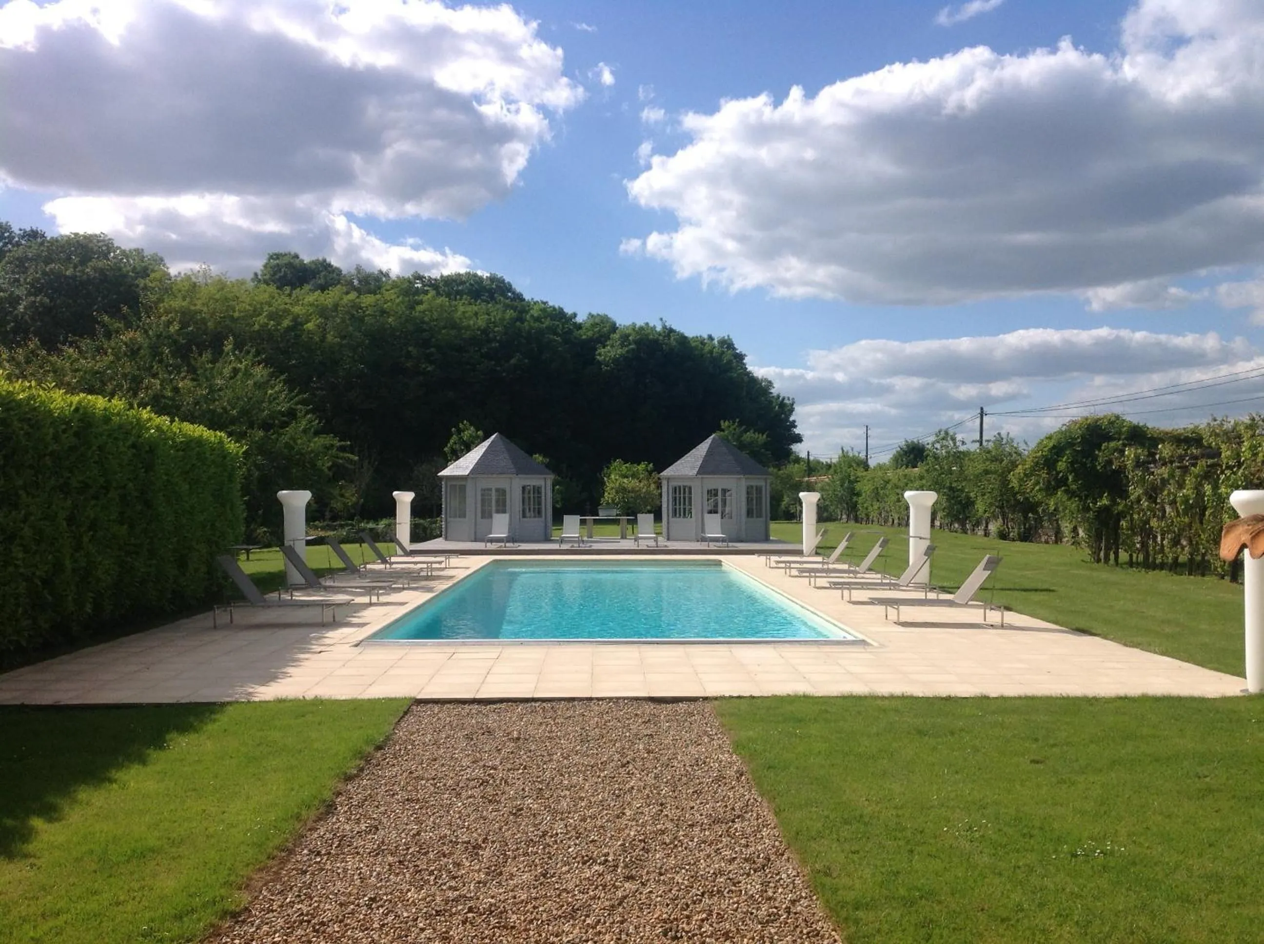 Pool view in Chateau De La Goujonnerie