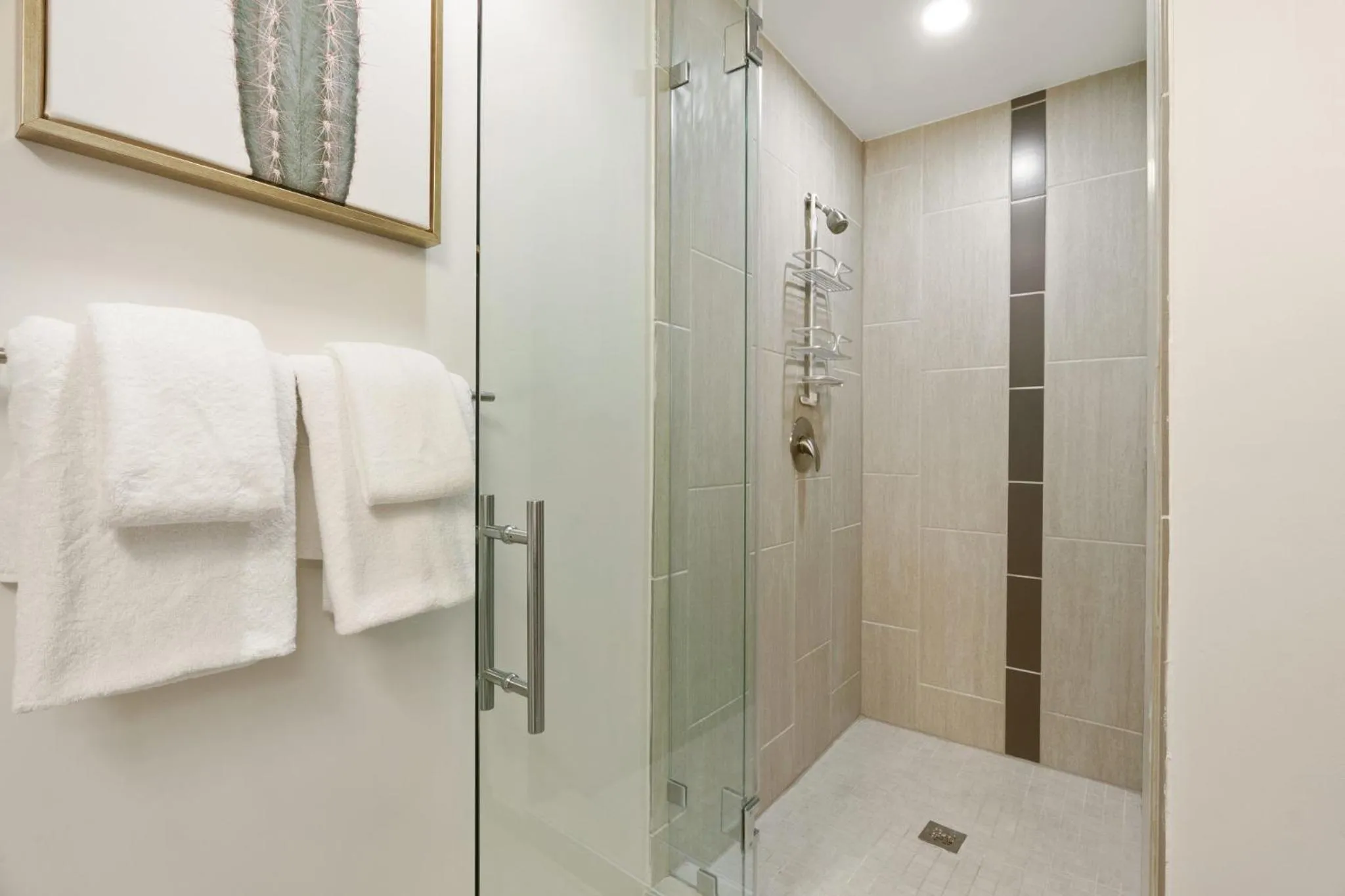 Shower in Lodgeur Midtown, Houston - close to Downtown & Texas Medical Center