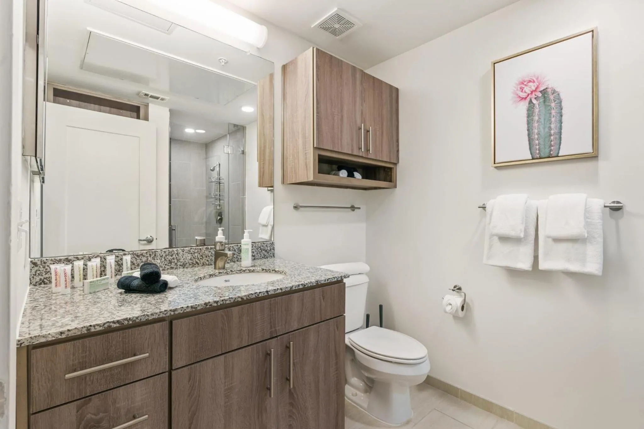Bathroom in Lodgeur Midtown, Houston - close to Downtown & Texas Medical Center