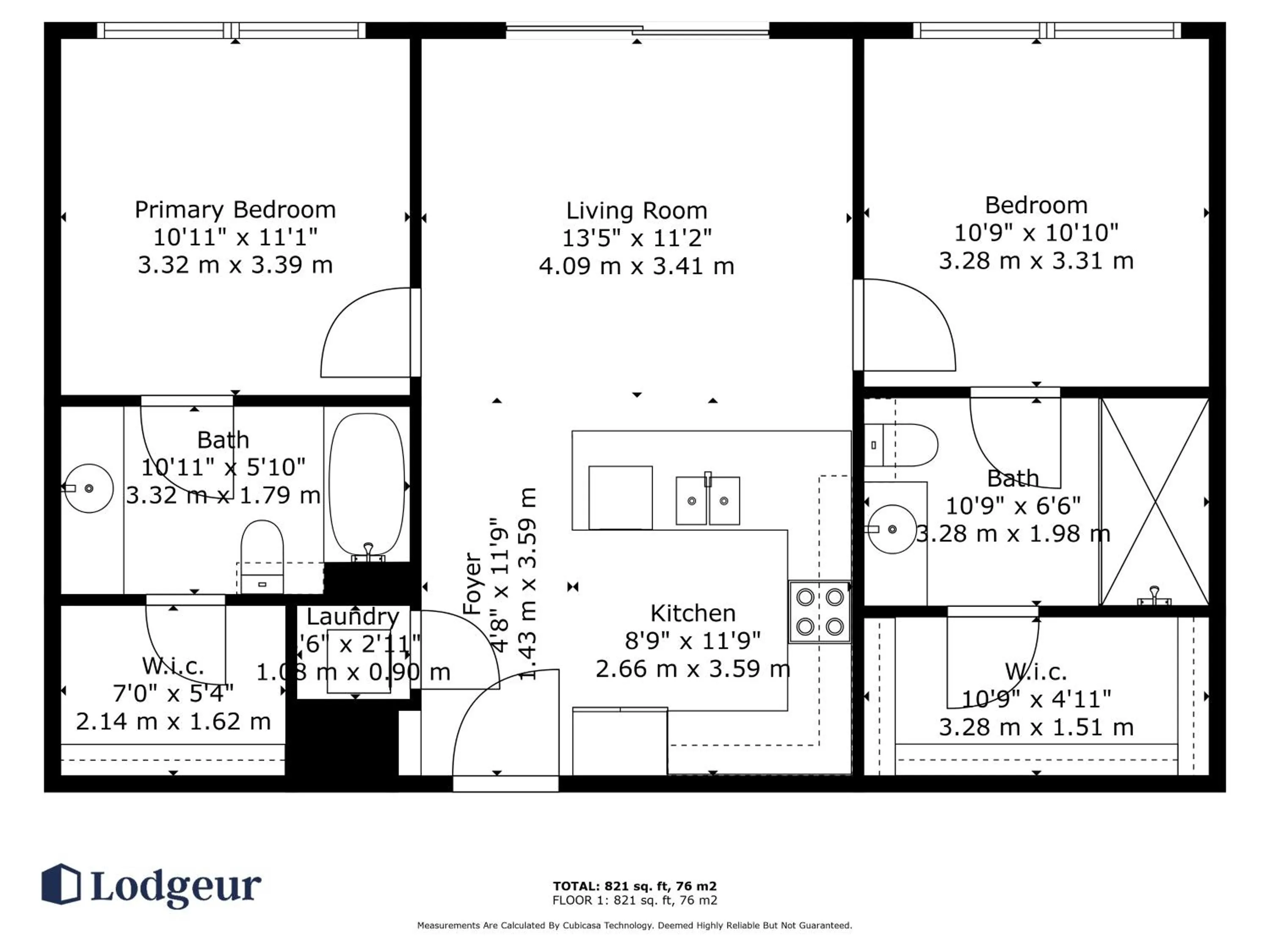 Floor plan in Lodgeur Midtown, Houston - close to Downtown & Texas Medical Center