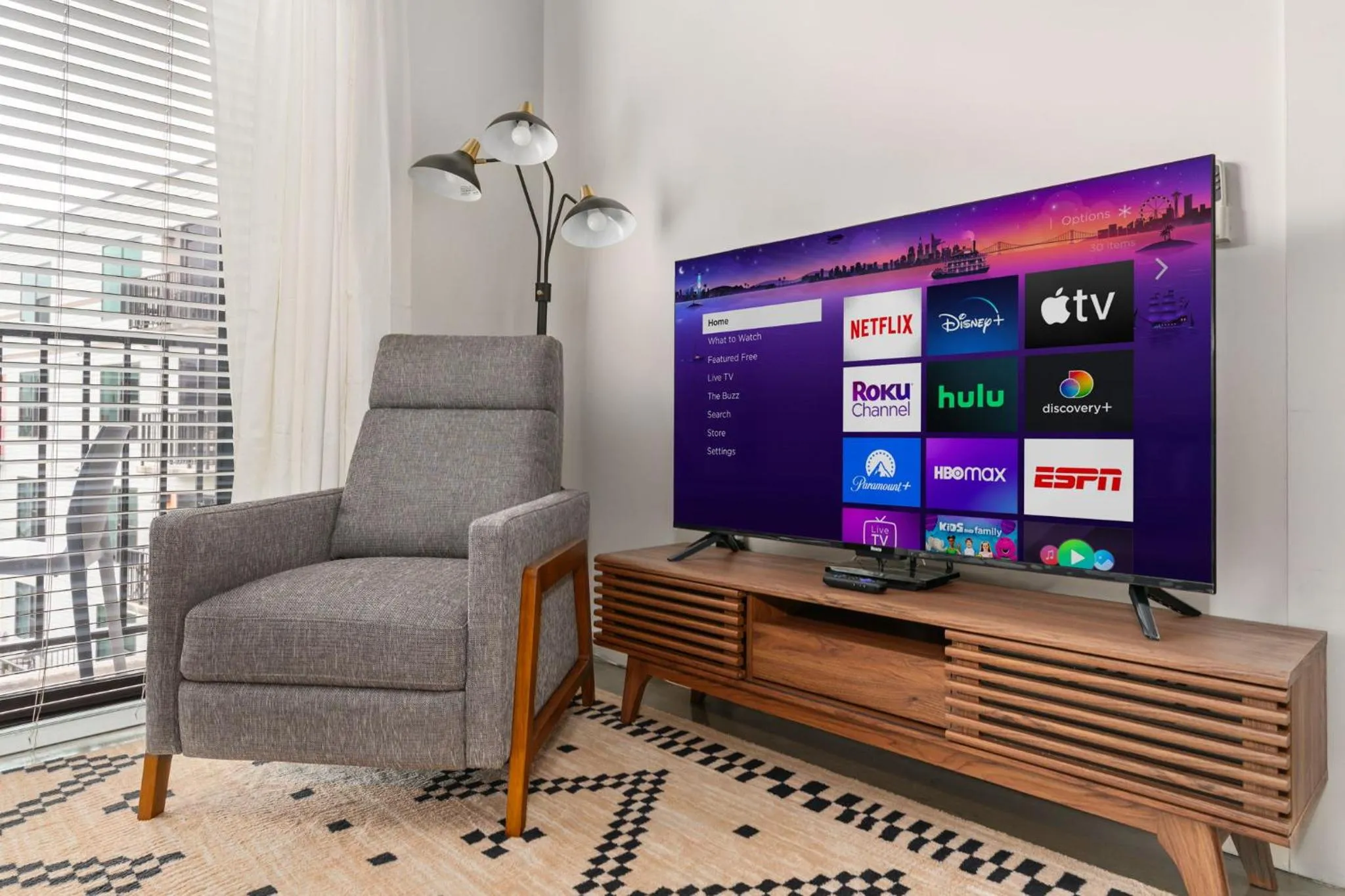TV and multimedia in Lodgeur Midtown, Houston - close to Downtown & Texas Medical Center