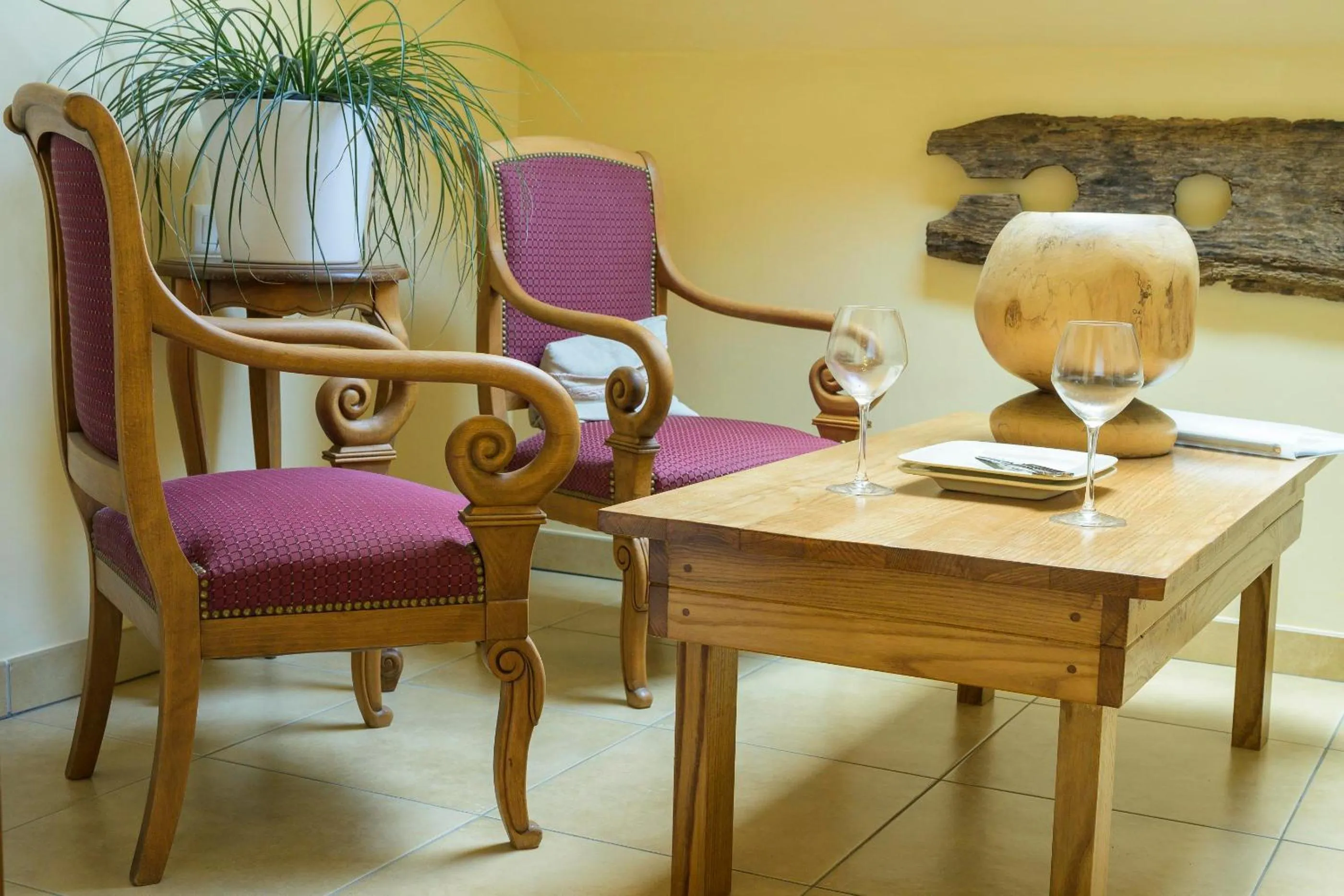 Living room in chambre d'hôtes de charme, un temps en forêt