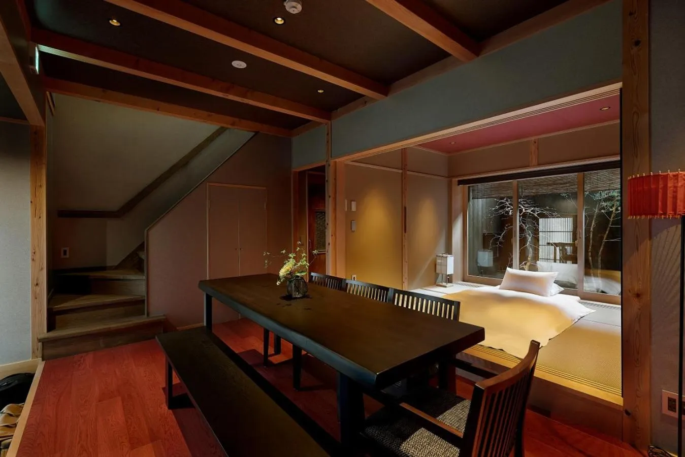 Living room in Tasokare Machiya House