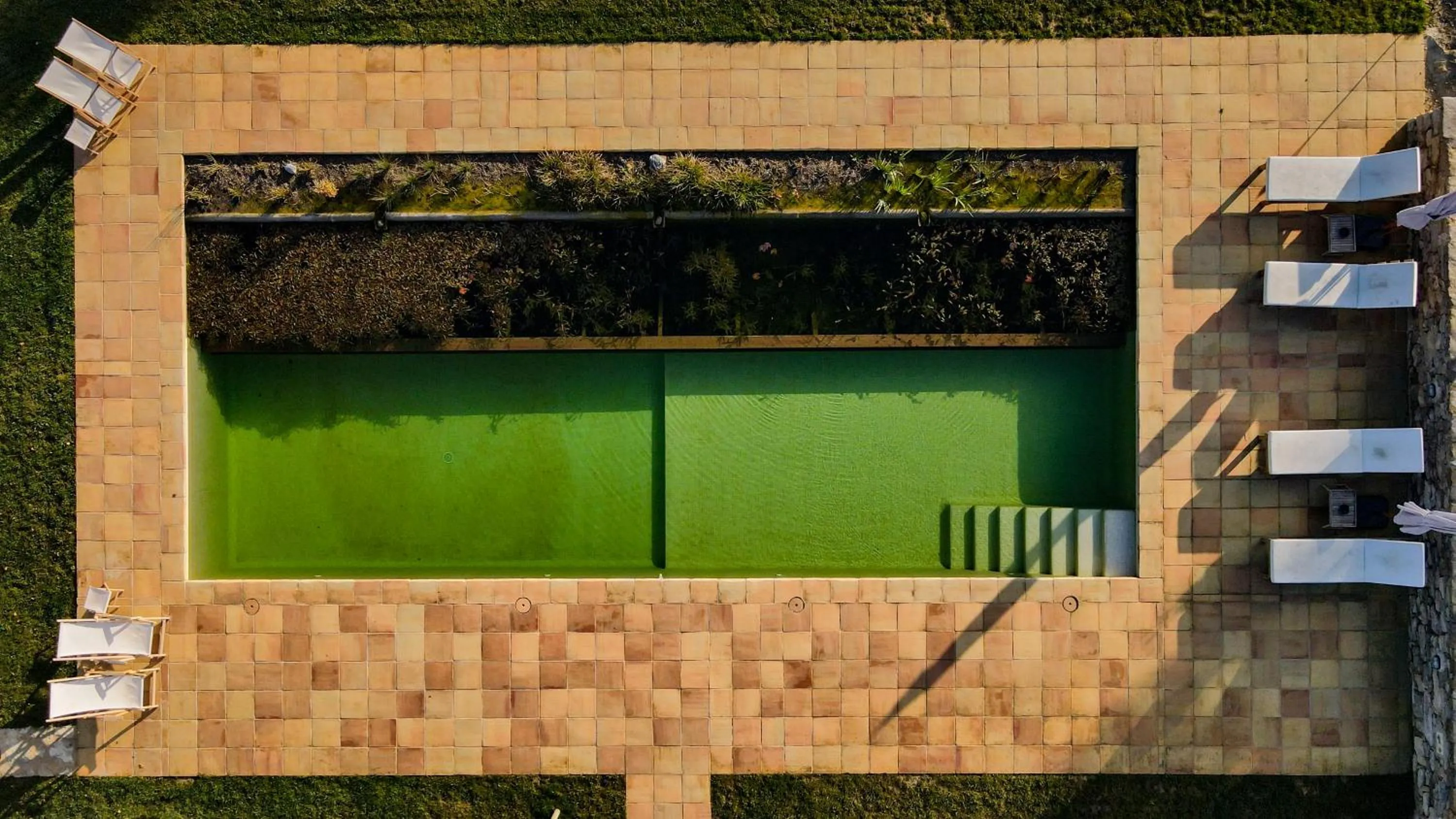 Pool view in ECOTurisme Can Buch HOTEL