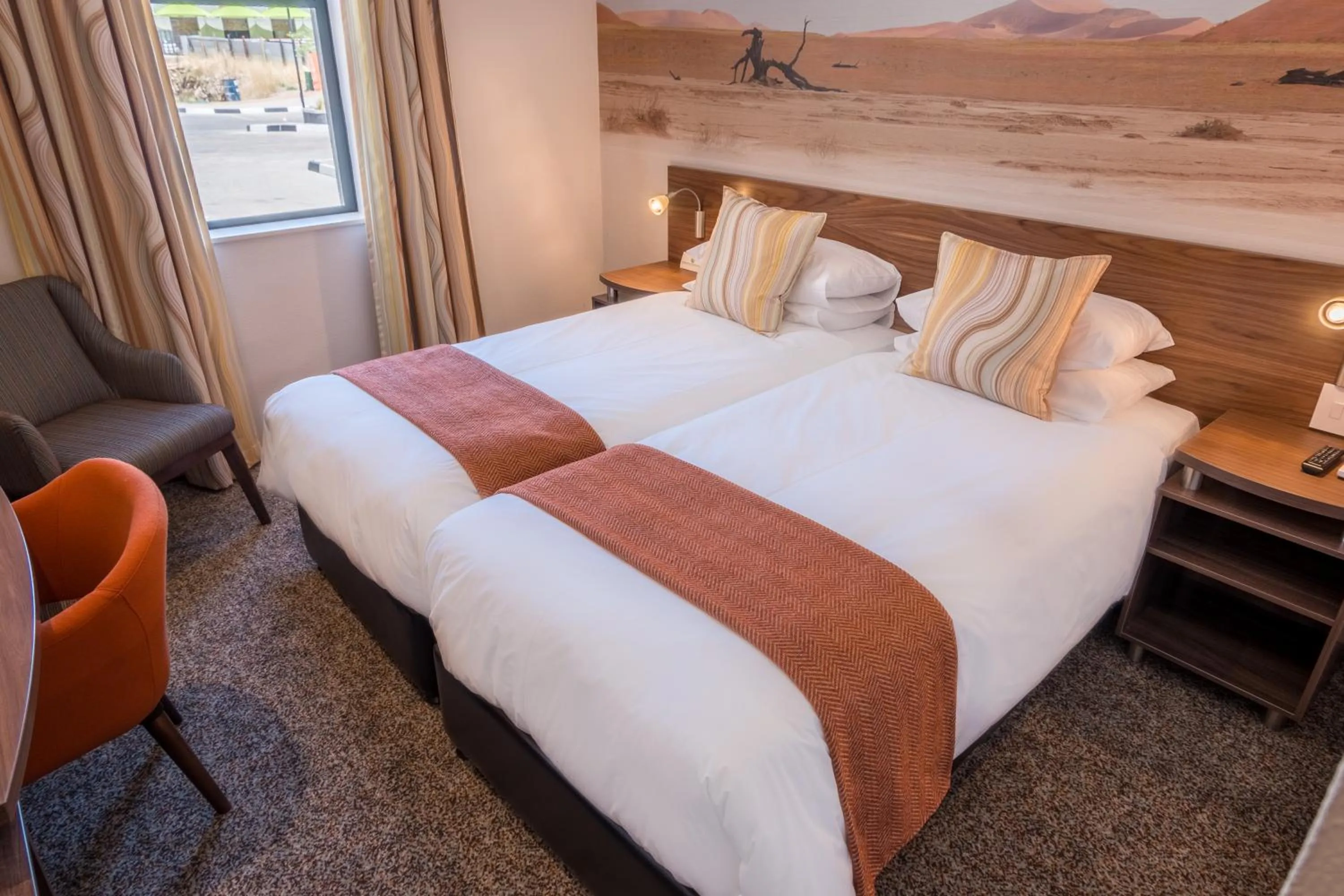 Bed in Town Lodge Windhoek, Namibia