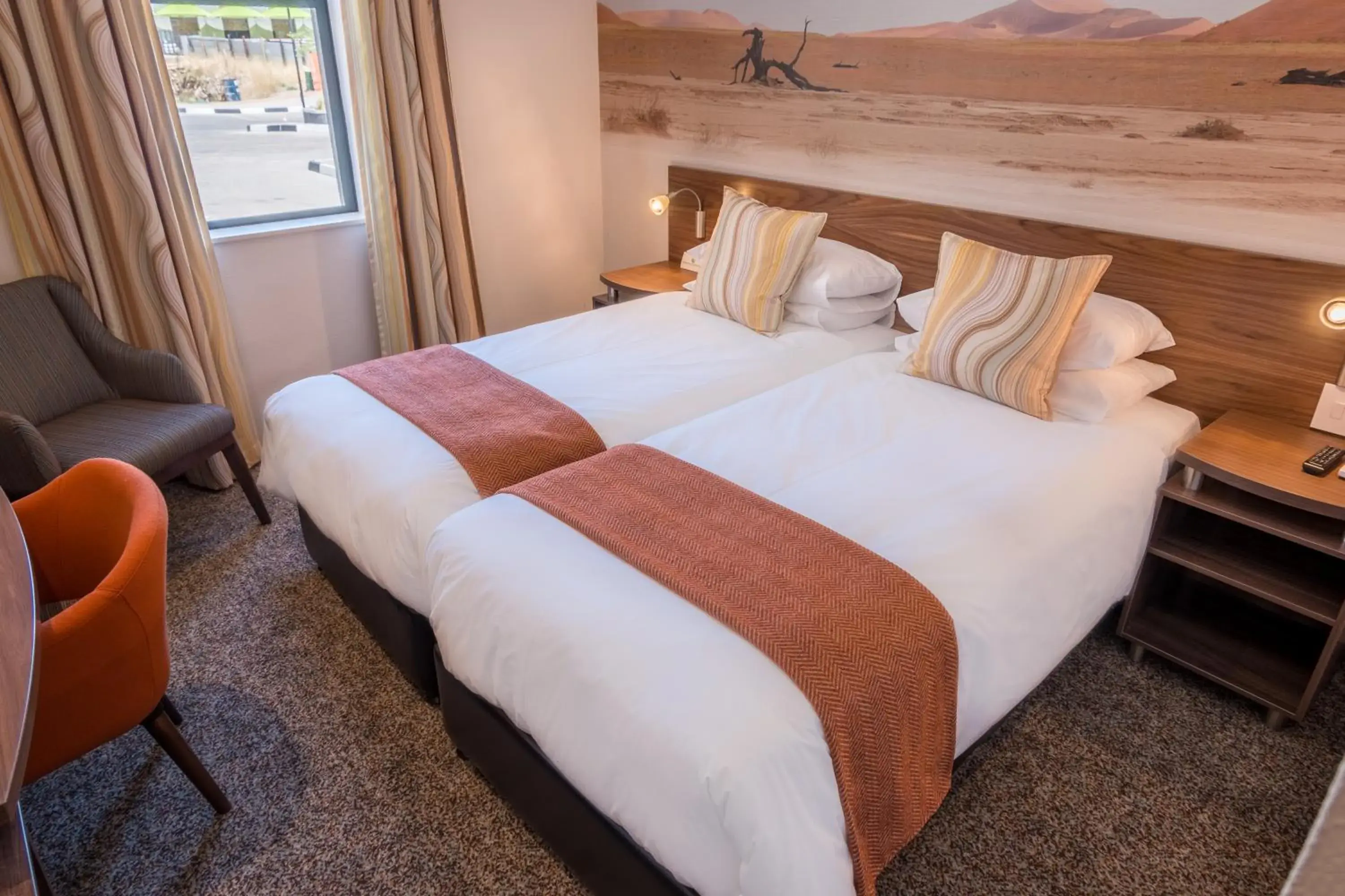 Bed in Town Lodge Windhoek, Namibia Bed in Town Lodge Windhoek, Namibia