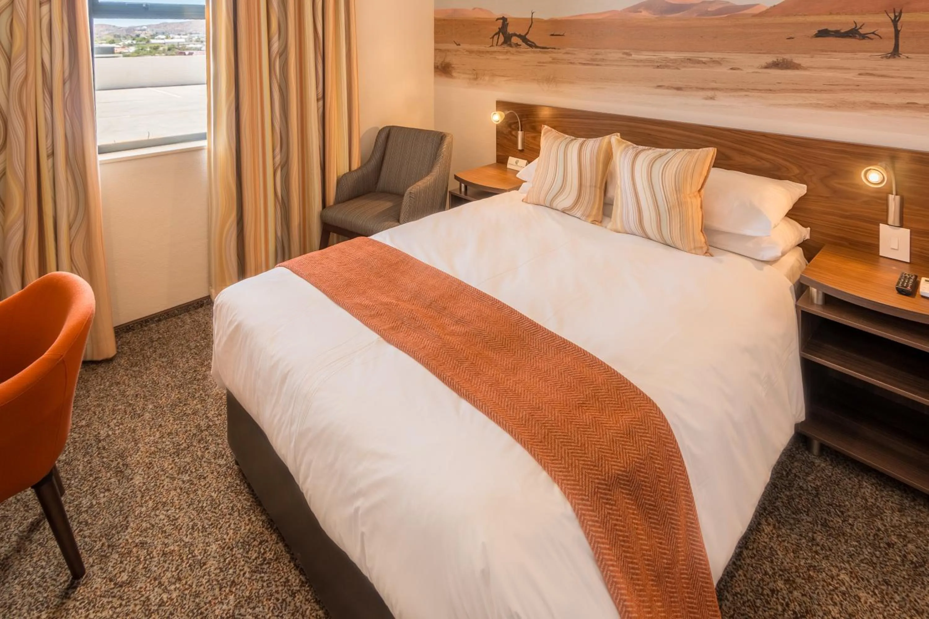 Bedroom, Bed in Town Lodge Windhoek, Namibia
