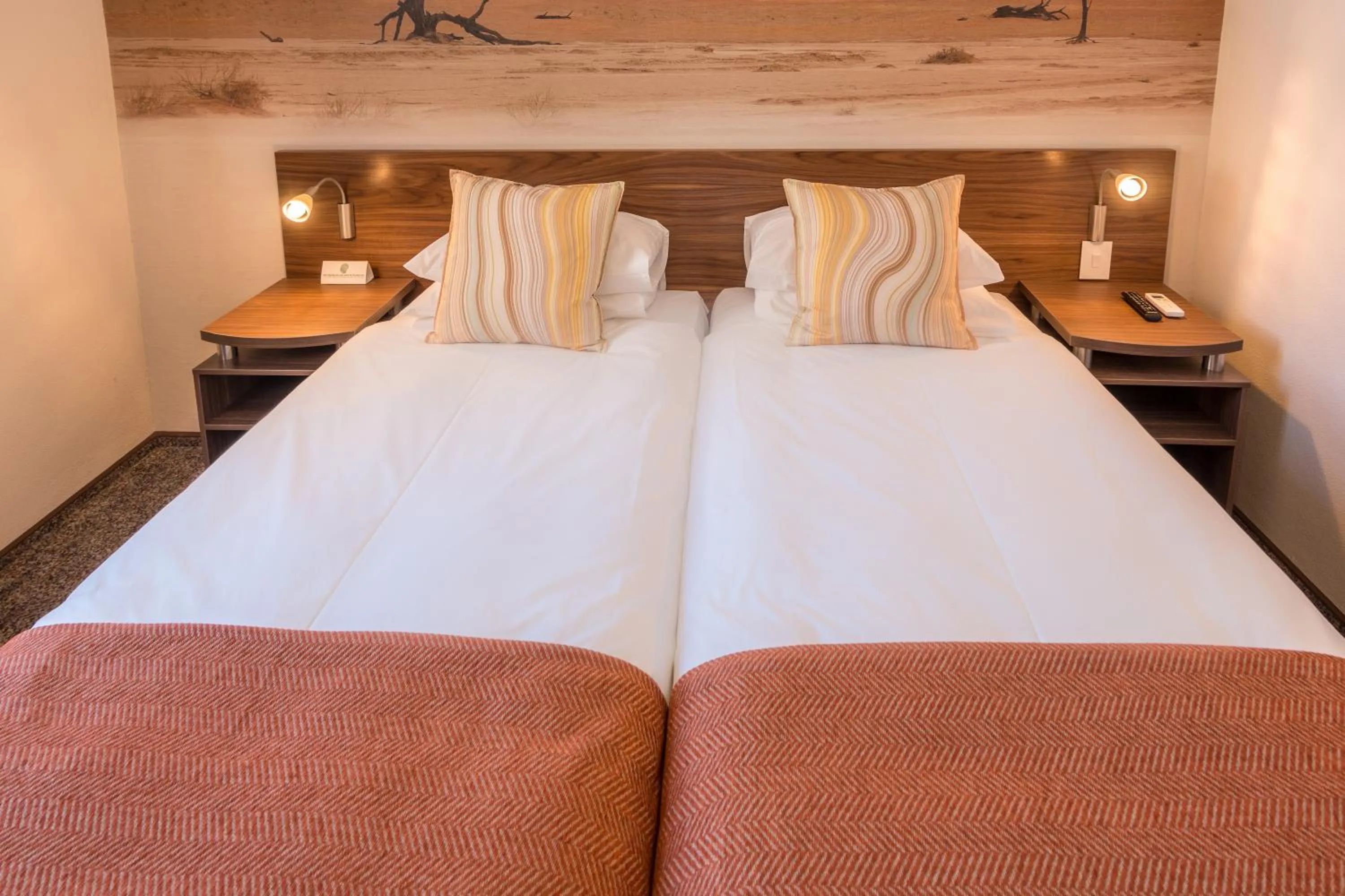 Bed in Town Lodge Windhoek, Namibia