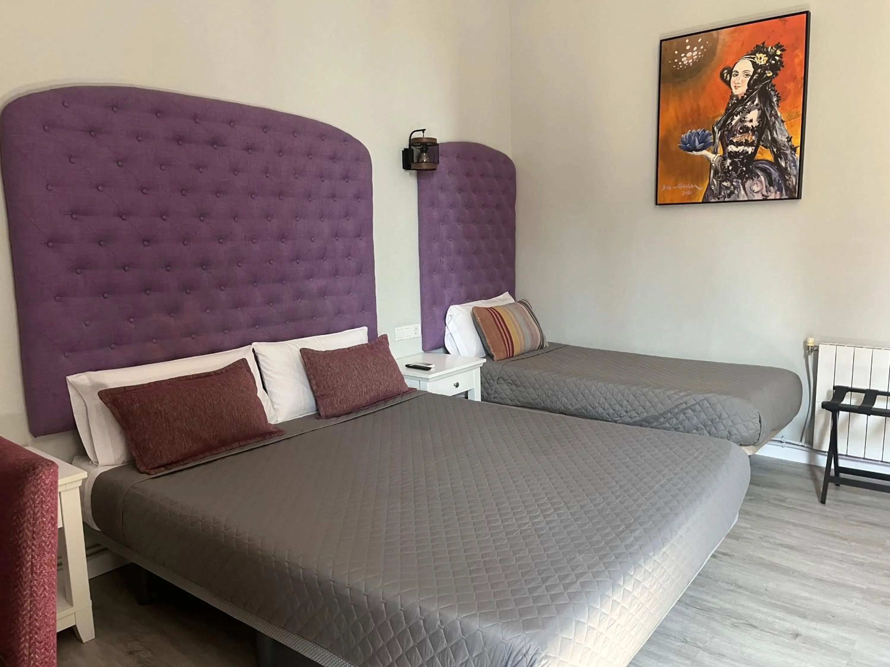 Bed in Hotel Ginebra