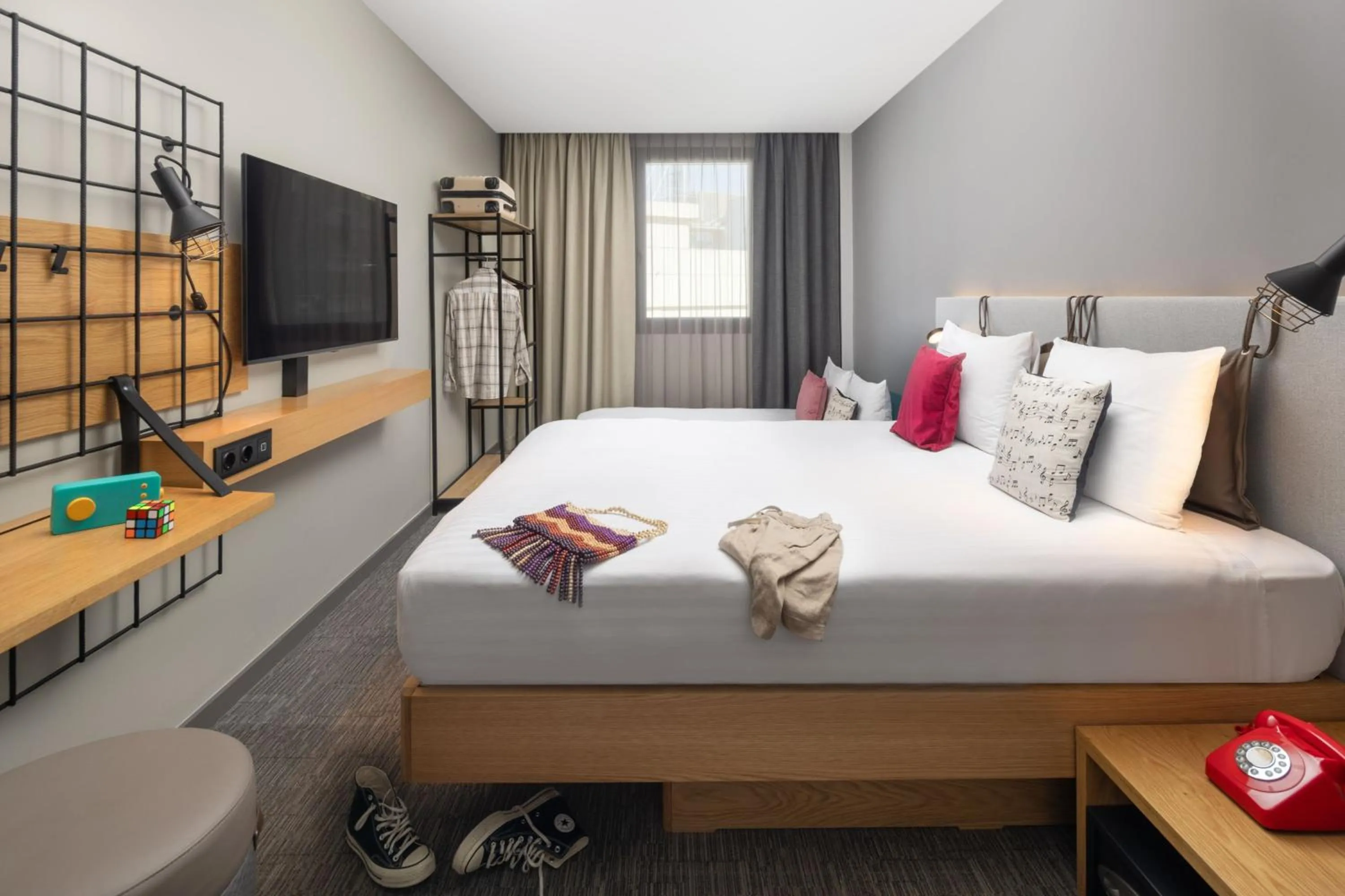 Photo of the whole room, Bed in Moxy Lisbon City