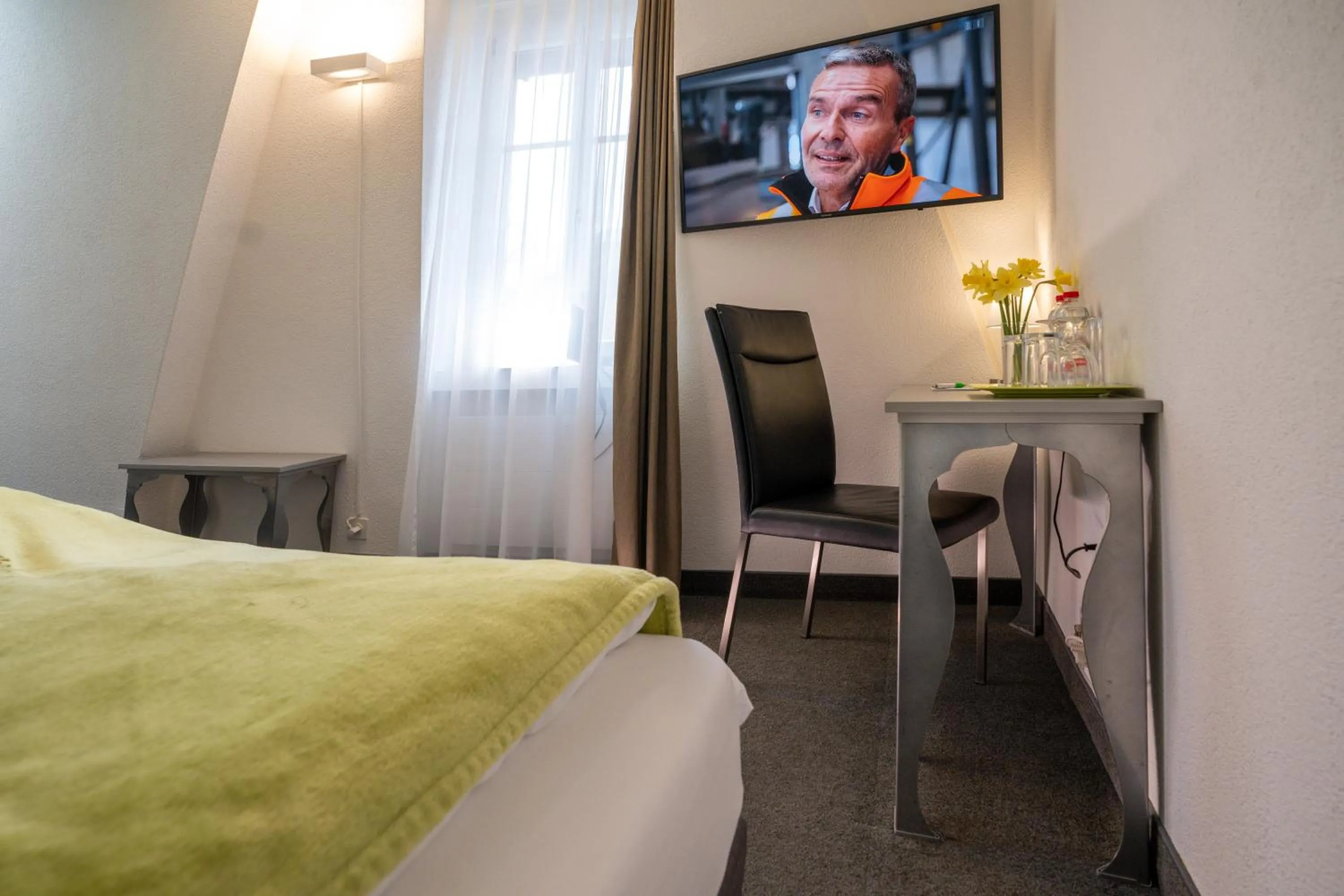 Bedroom, Bed in Hotel Waldhorn