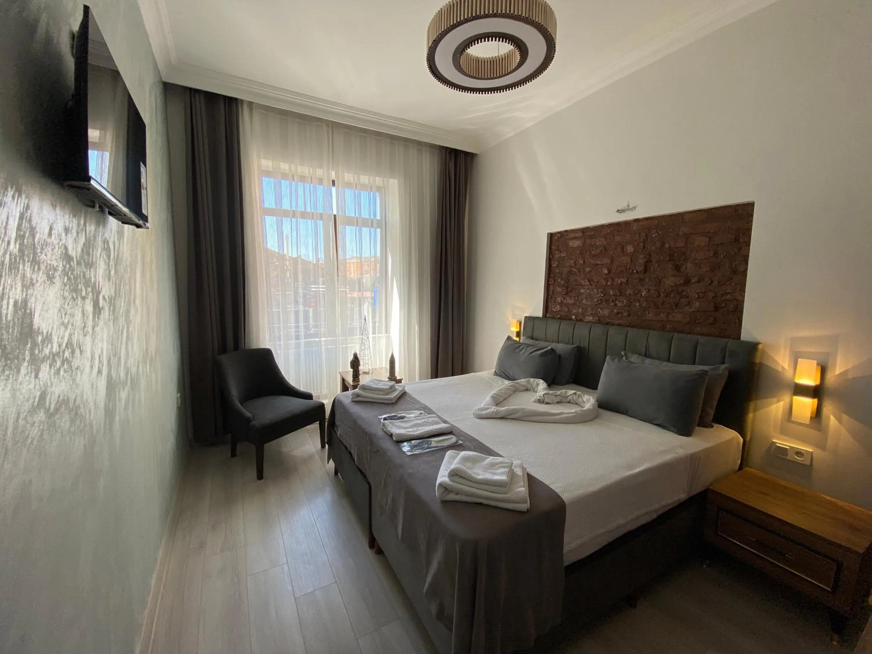 Bed in Galata Moon Hotel