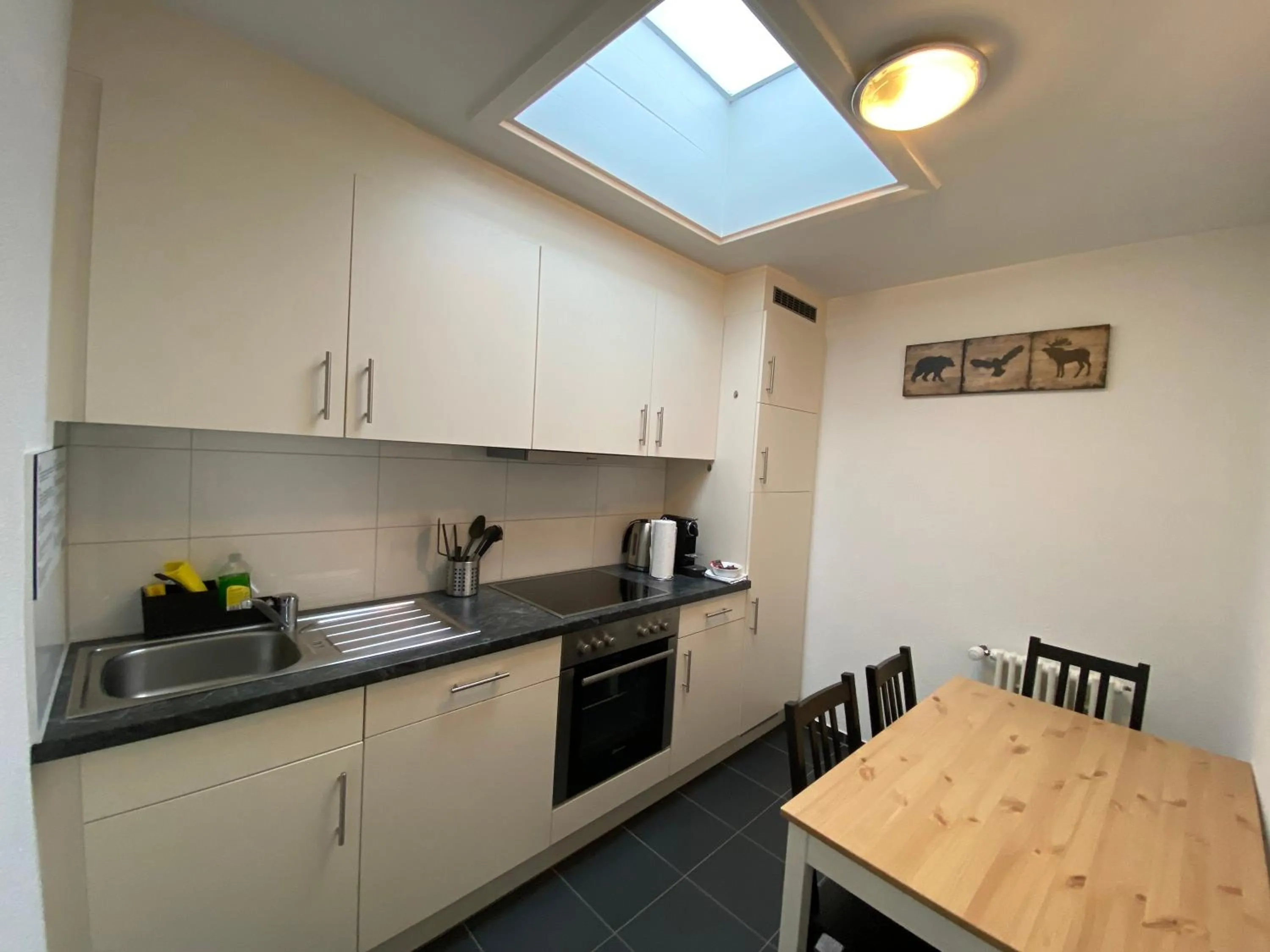 Kitchen or kitchenette in Galaxy Apartments Lucerne