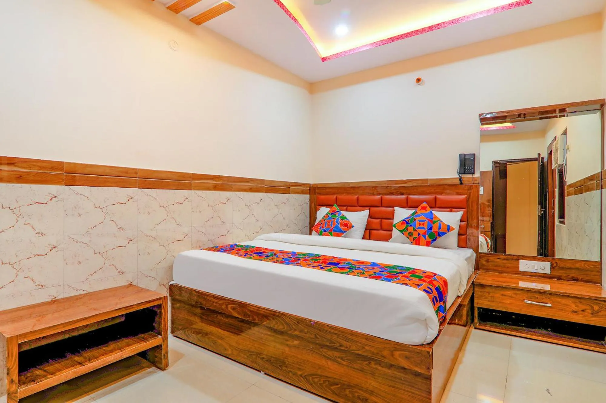 Bed in FabHotel Shree Galaxy
