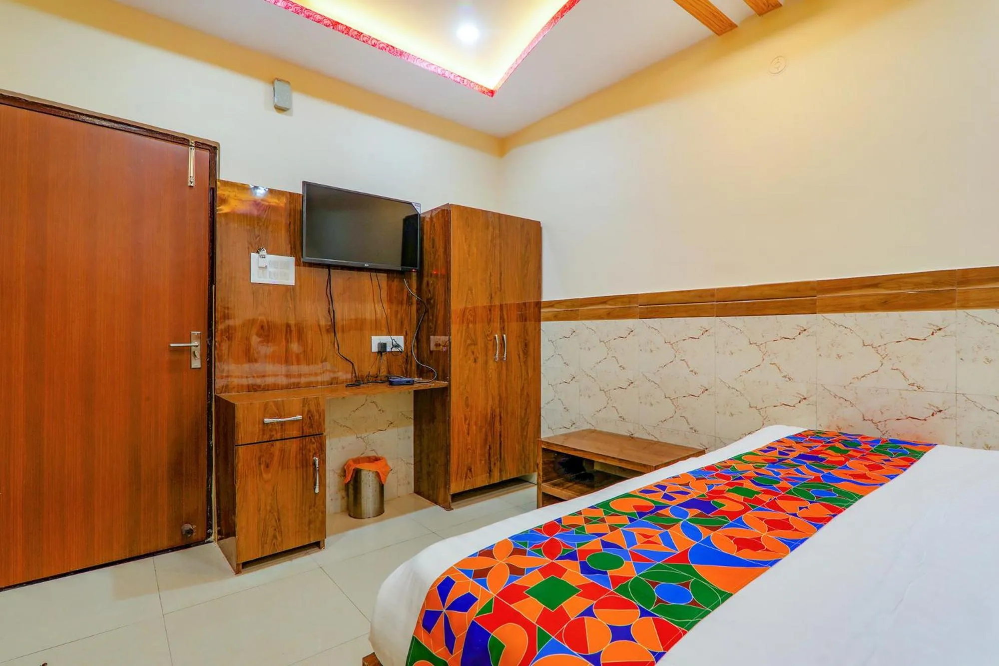 Bed in FabHotel Shree Galaxy