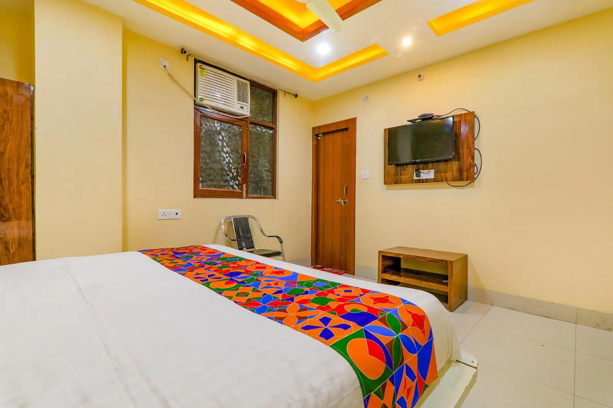 Bedroom, Bed in FabHotel Shree Galaxy