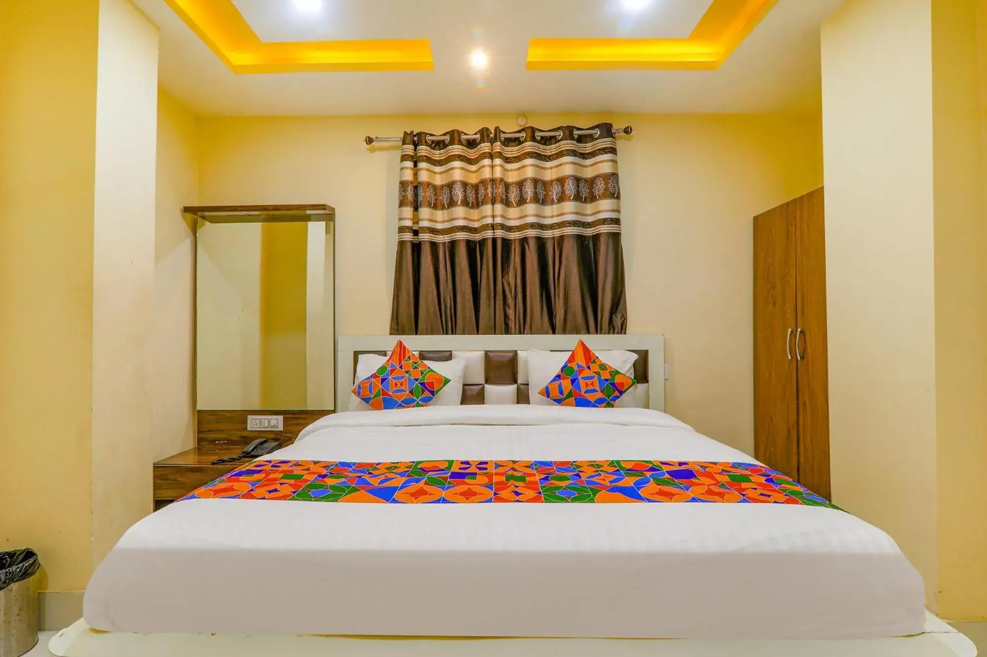 Bedroom, Bed in FabHotel Shree Galaxy Bedroom, Bed in FabHotel Shree Galaxy