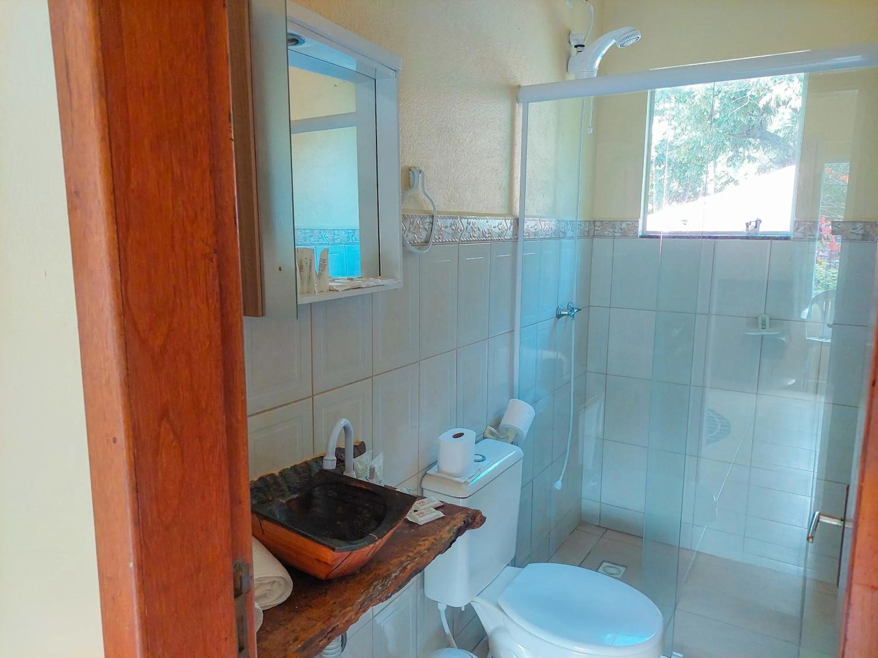 Shower in Pousada Sítio Olho D'Água