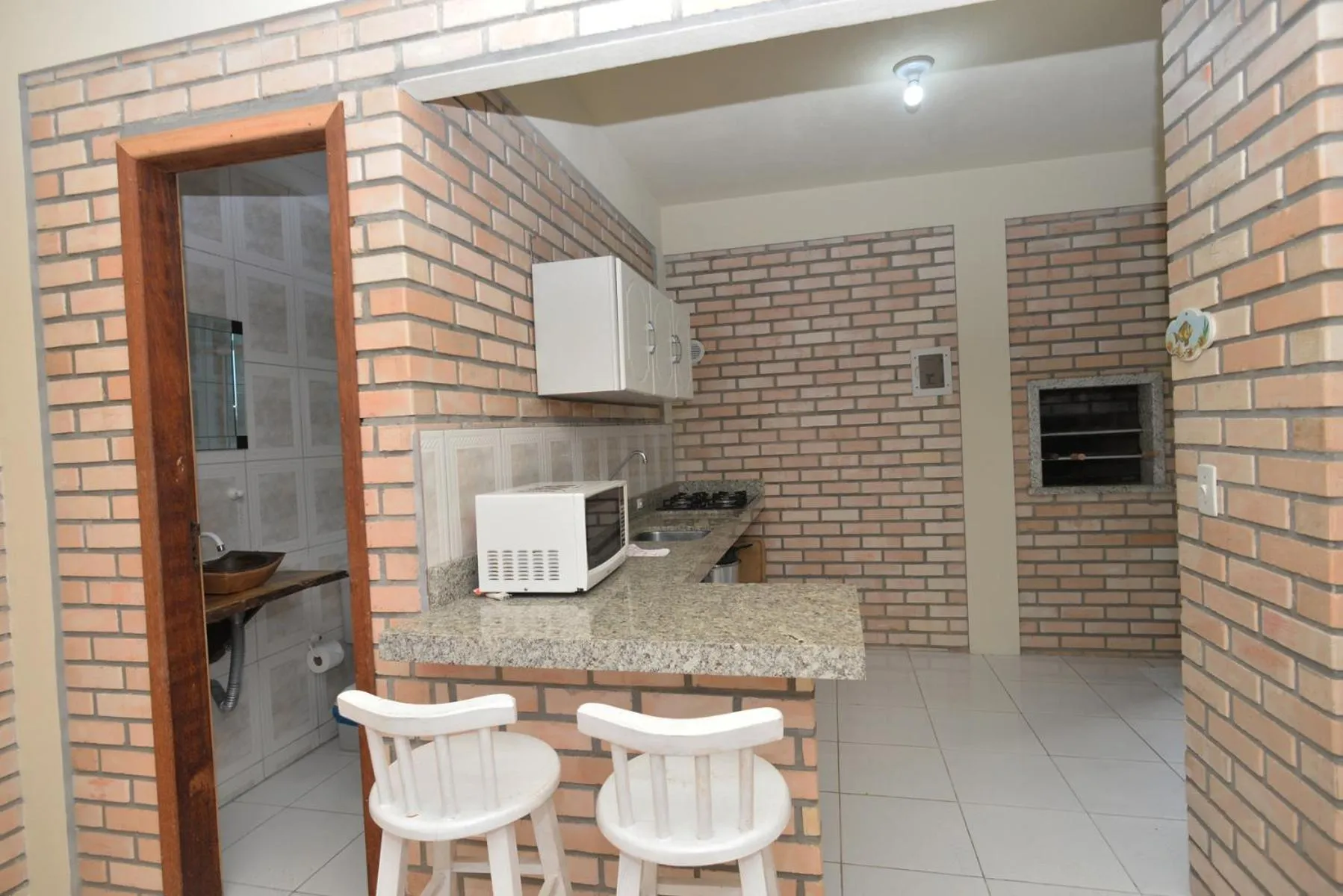 Kitchen or kitchenette in Pousada Sítio Olho D'Água