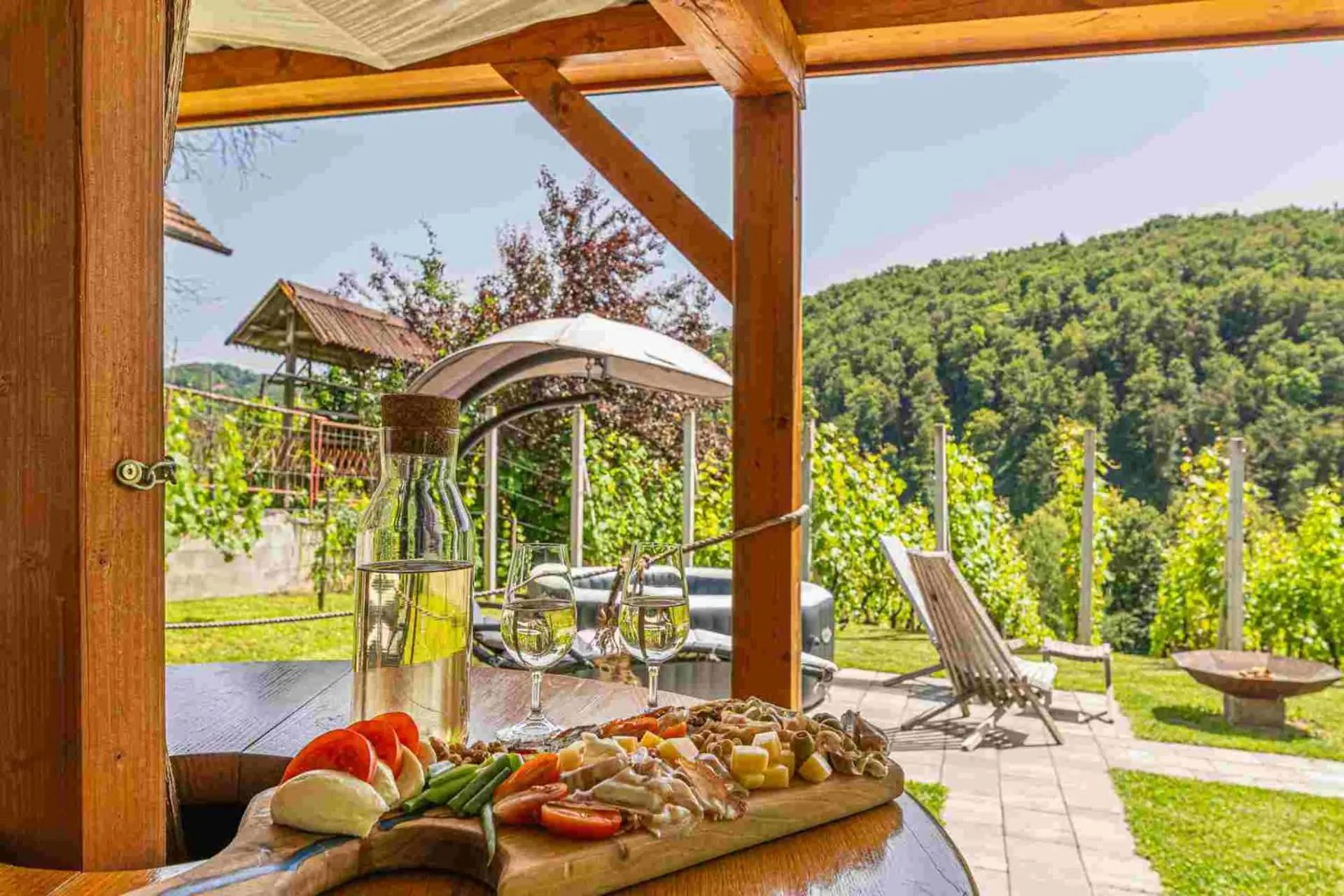 Patio in Vineyard cottage Matej