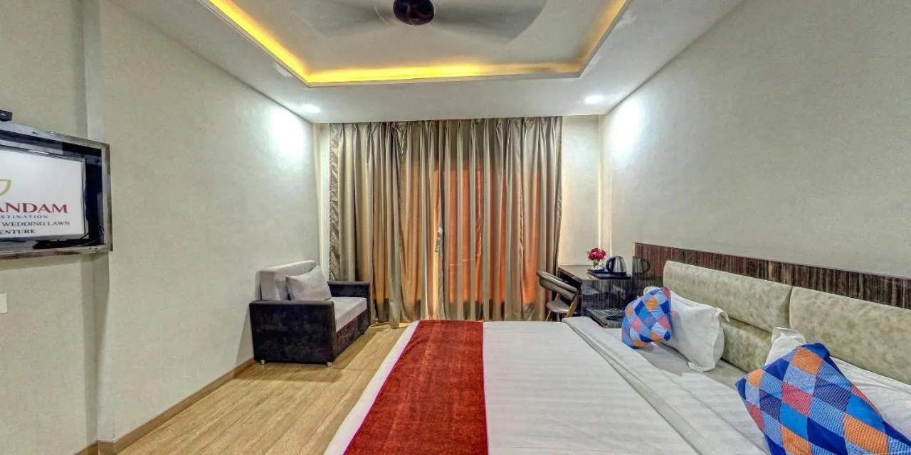 Communal lounge/ TV room, Bed in The Aanandam Hotel Resort