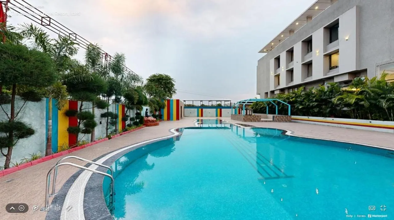 Pool view in The Aanandam Hotel Resort