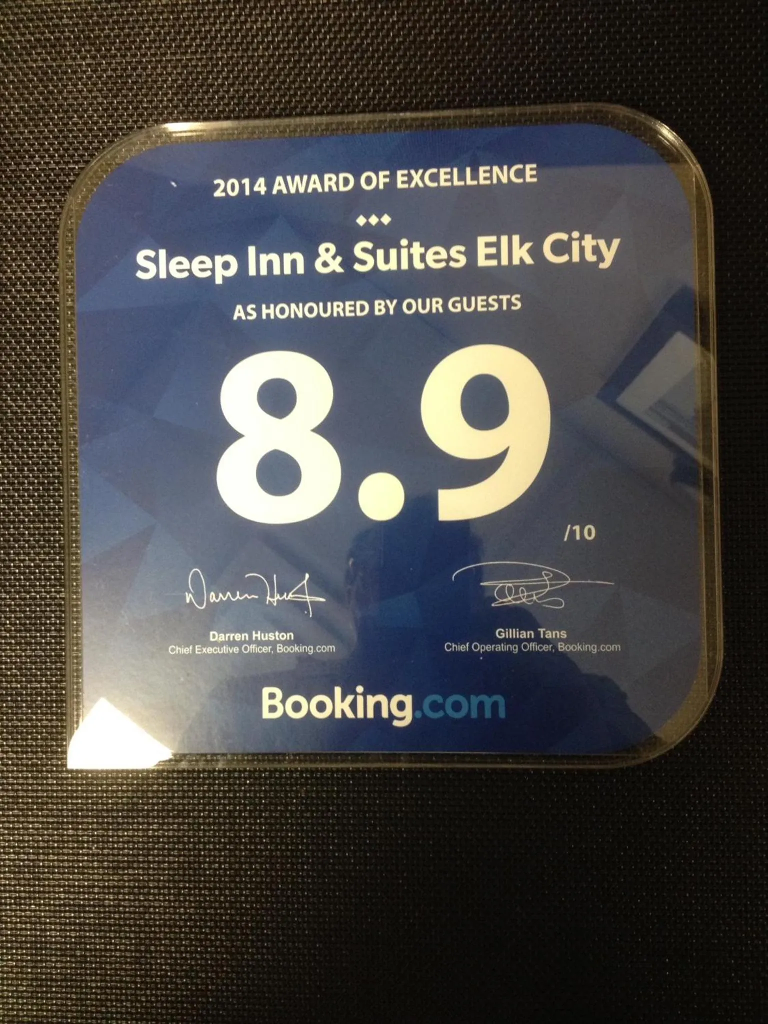 Certificate/Award in Sleep Inn & Suites Elk City Route 66
