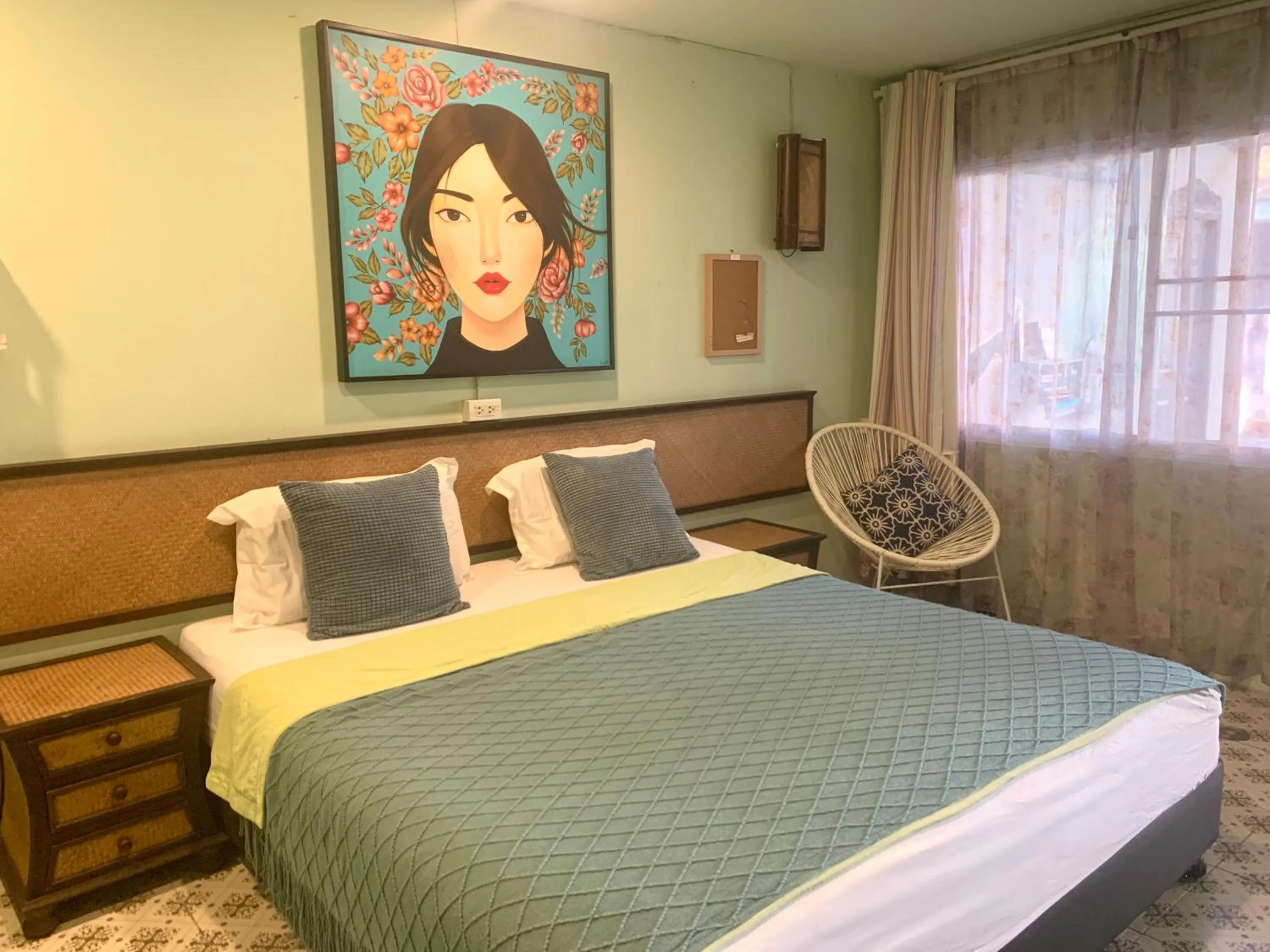 Bed in Dream Garden Villa Hotel Night Bazaar ChiangMai